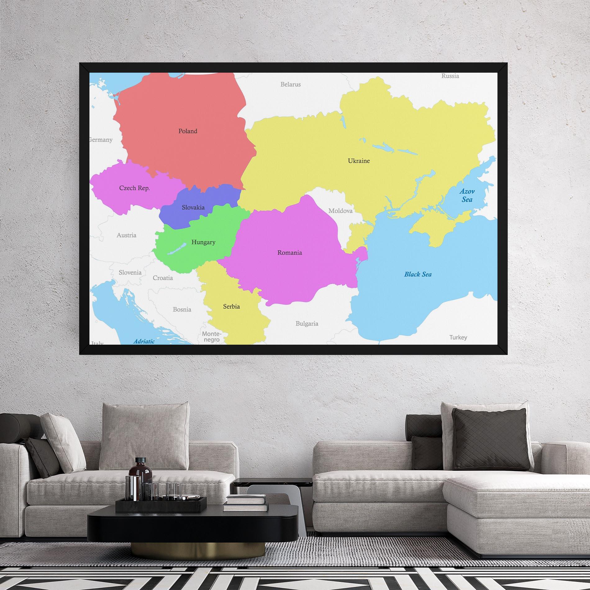 Картина на платно Black Sea mockup 2