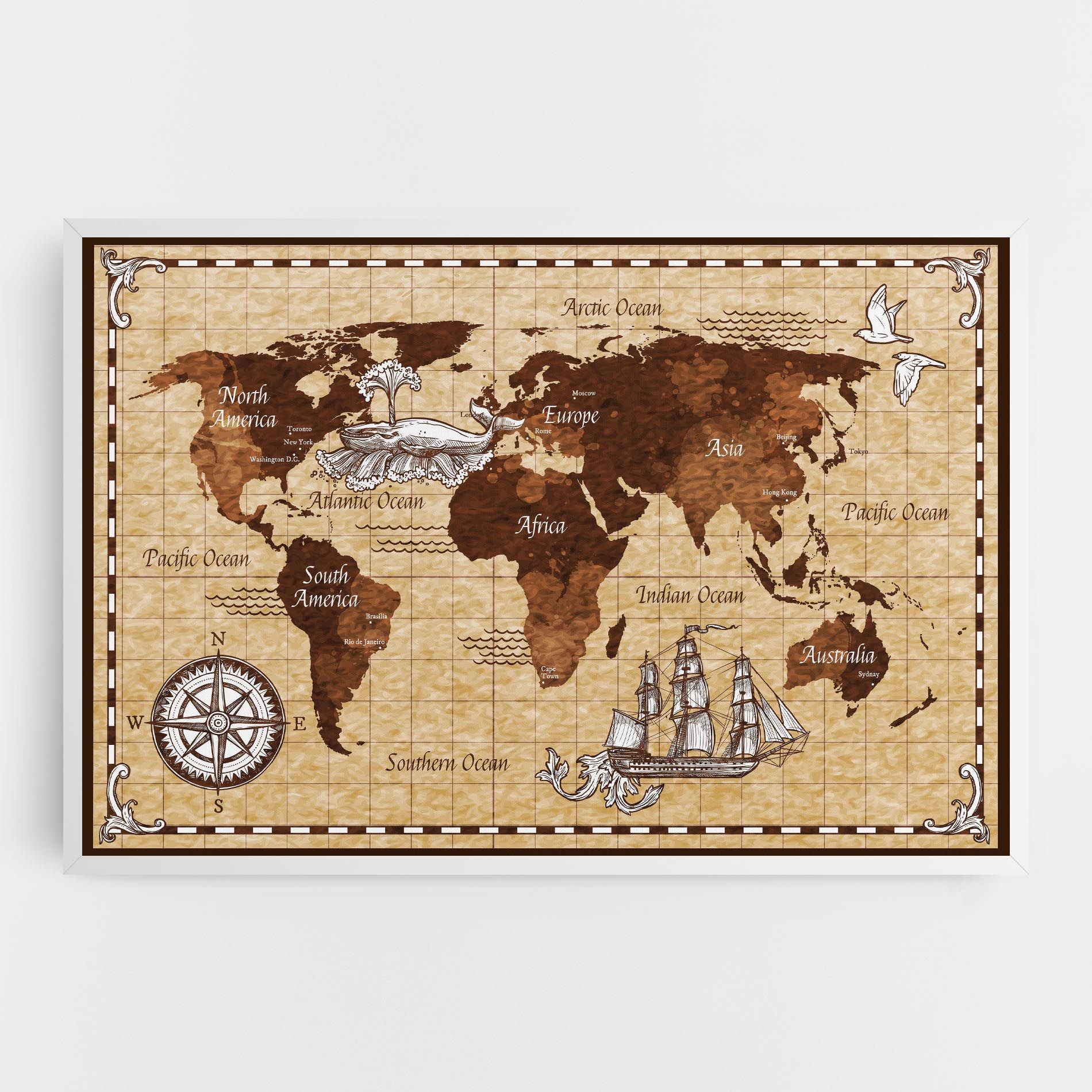 Brown Old Map mockup 0