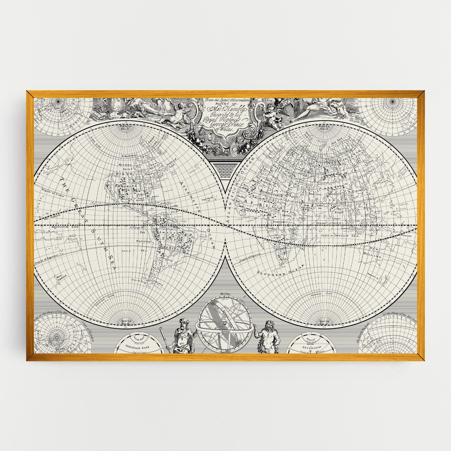 Black White Map mockup 0