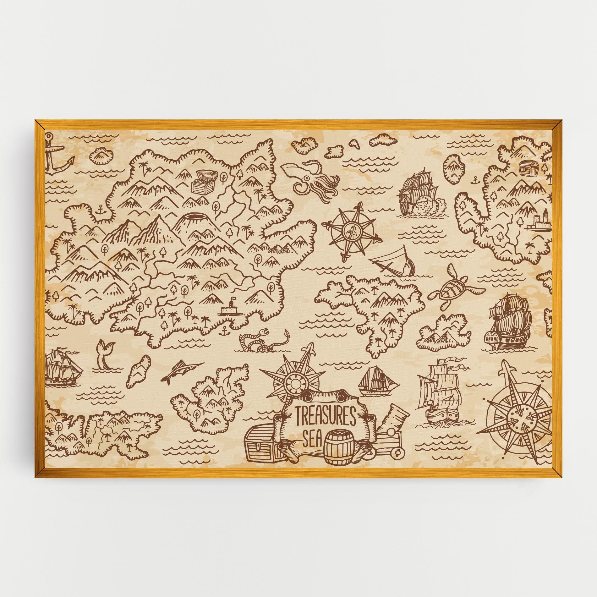 Cream Coffee Map mockup 0