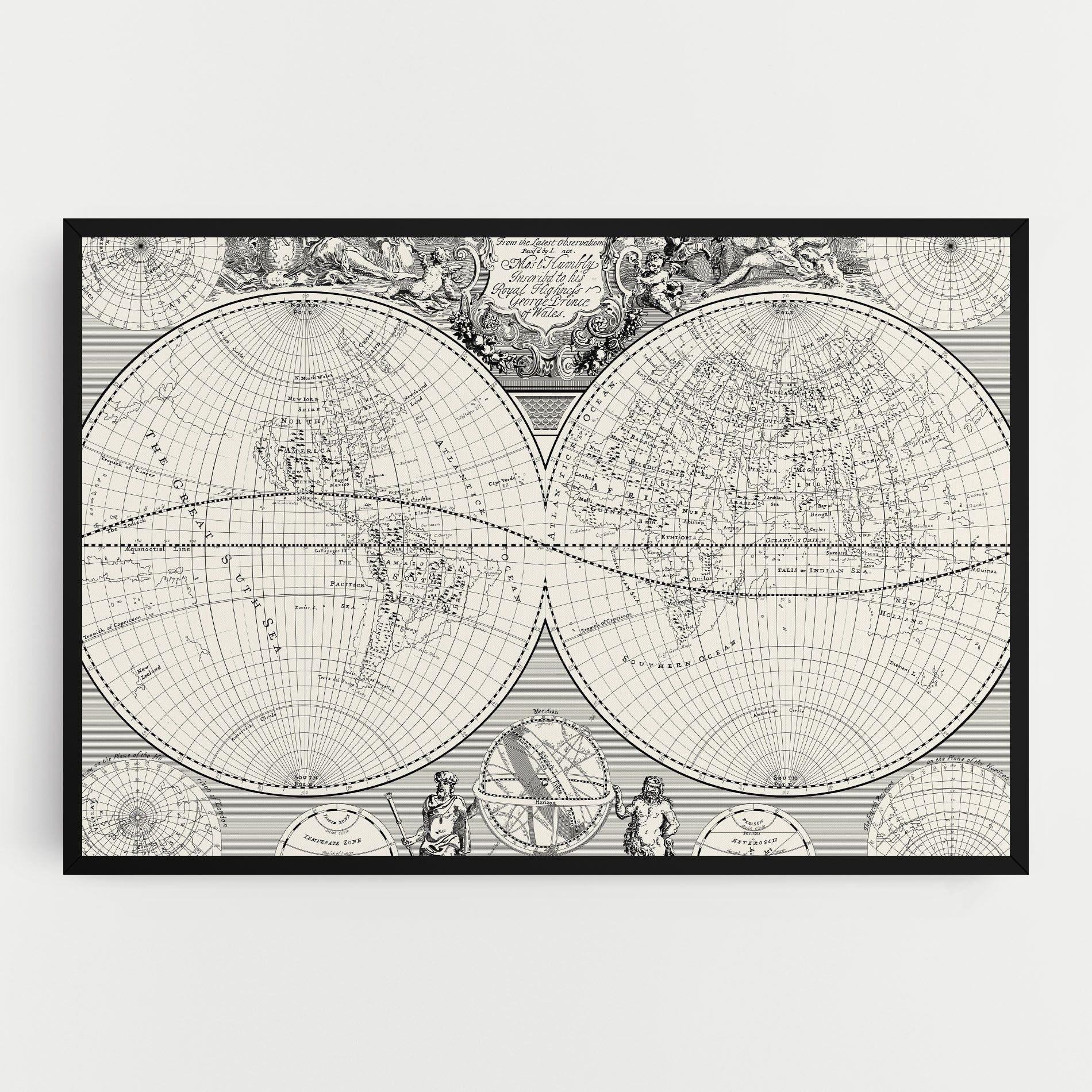 Black White Map mockup 0