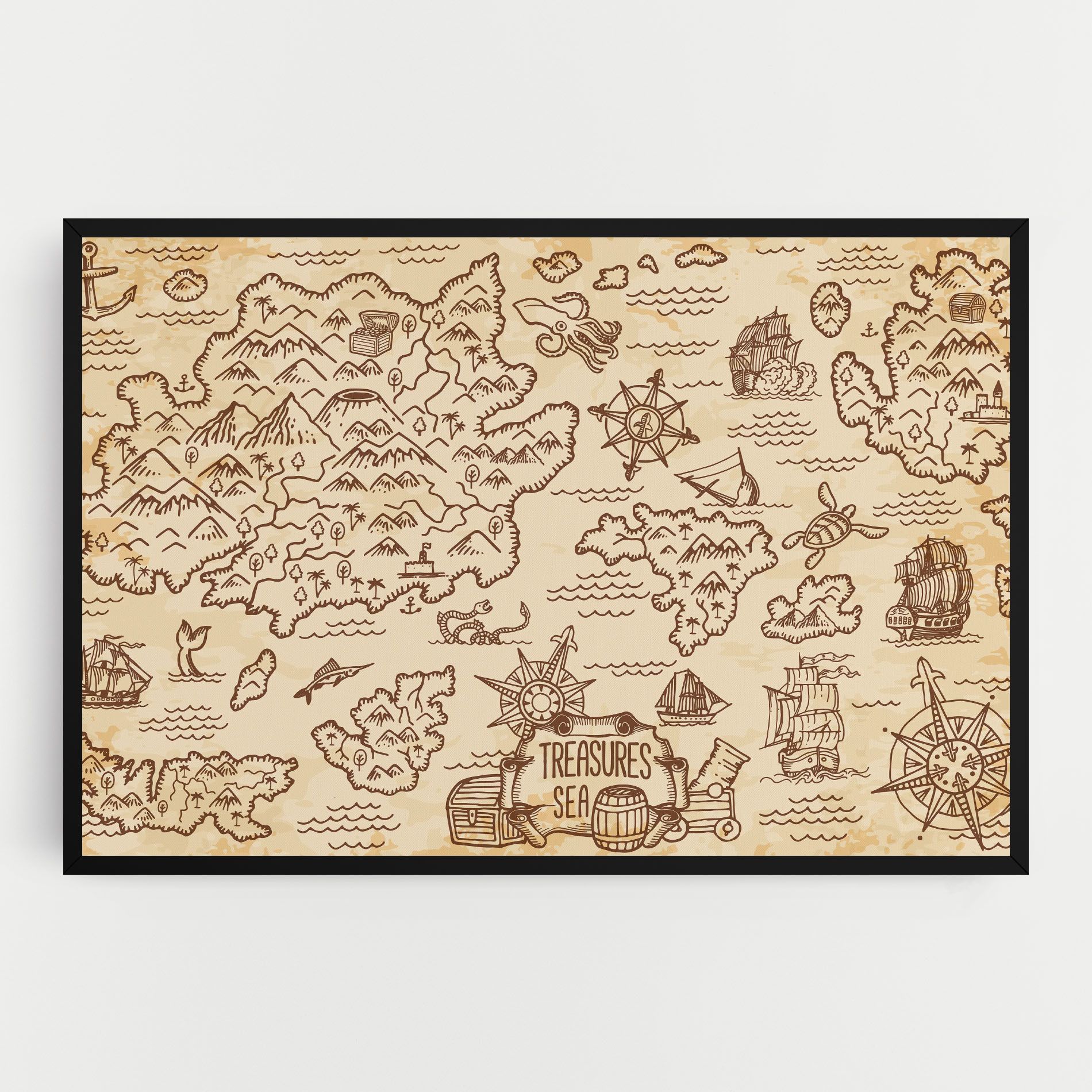 Cream Coffee Map mockup 0