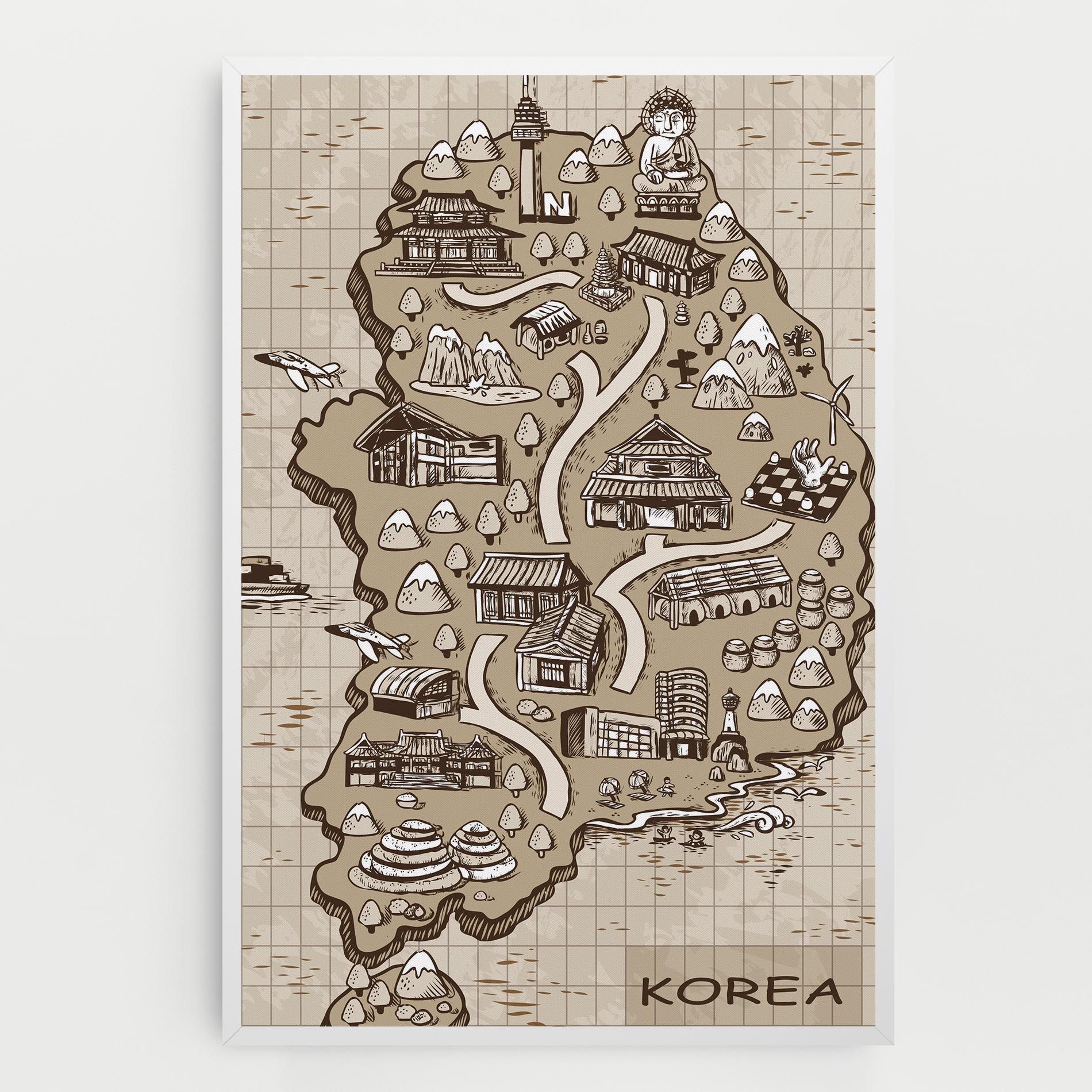 Old Korea Map mockup 0