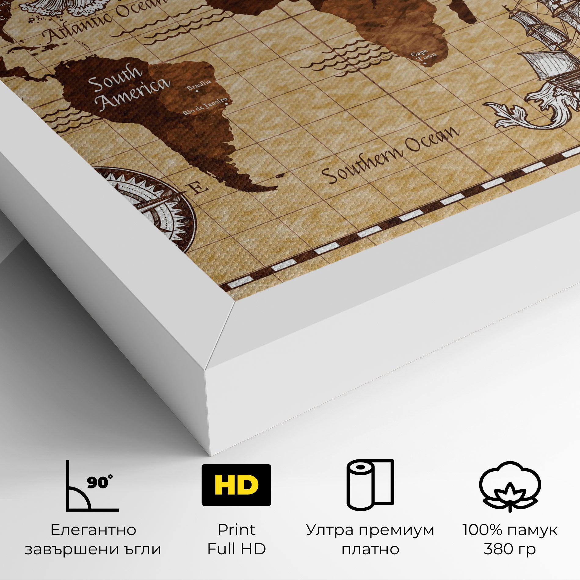 Brown Old Map mockup 4