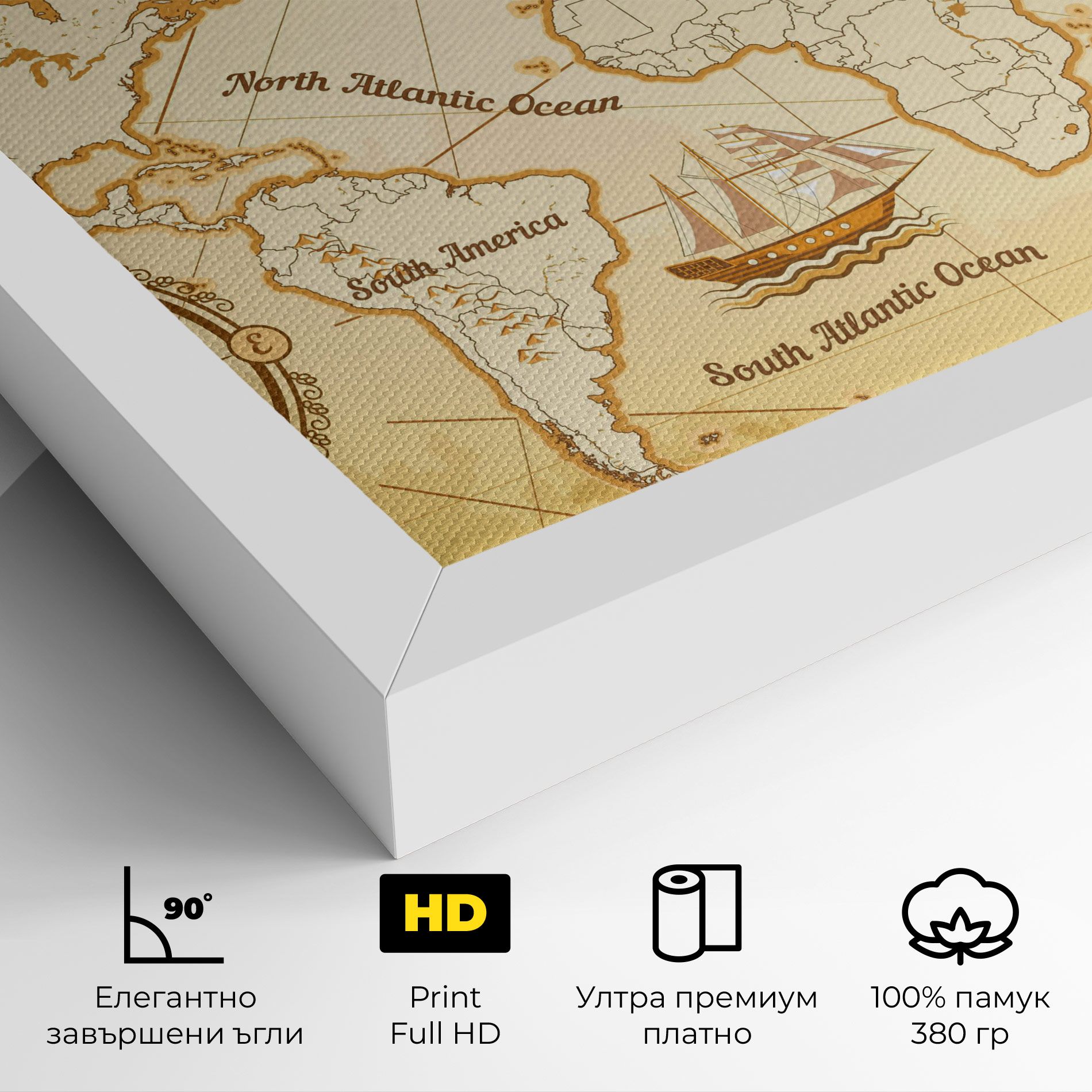 Gold Old Map mockup 4