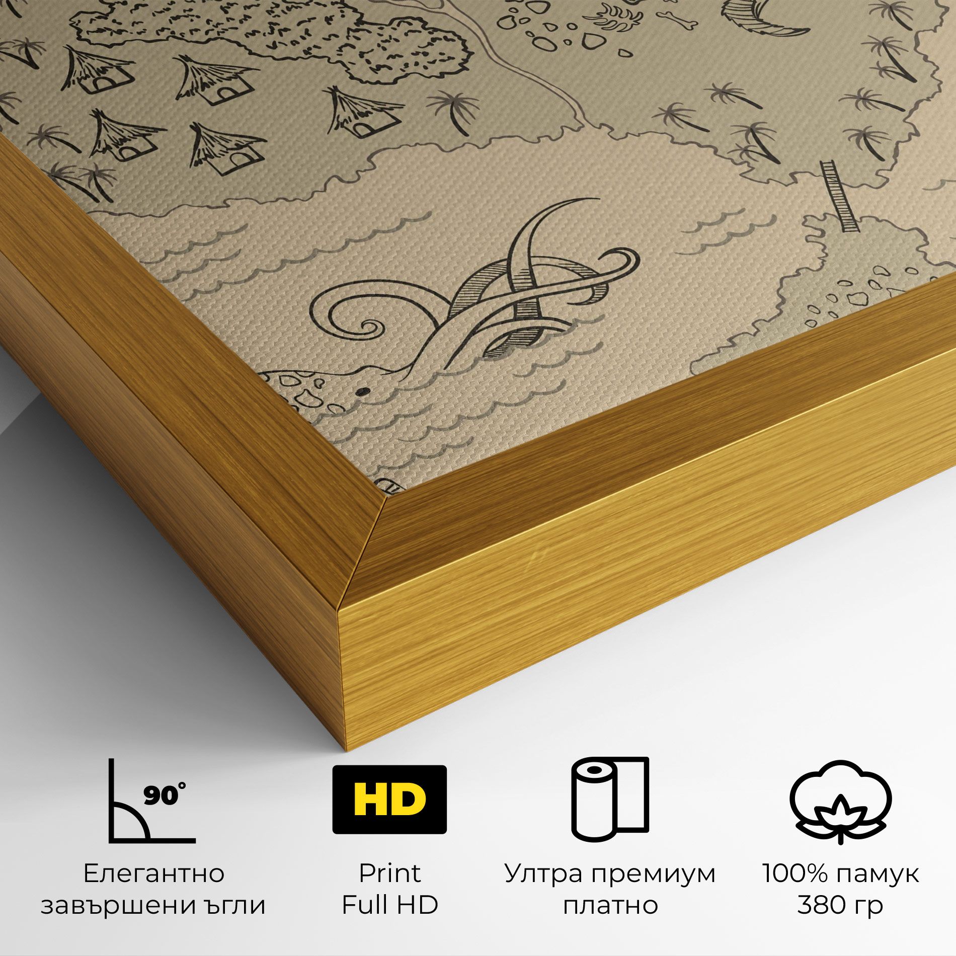 Island Old Map mockup 4