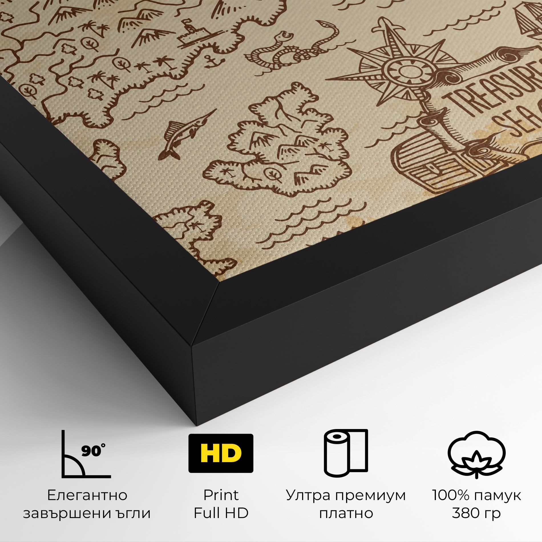 Cream Coffee Map mockup 4