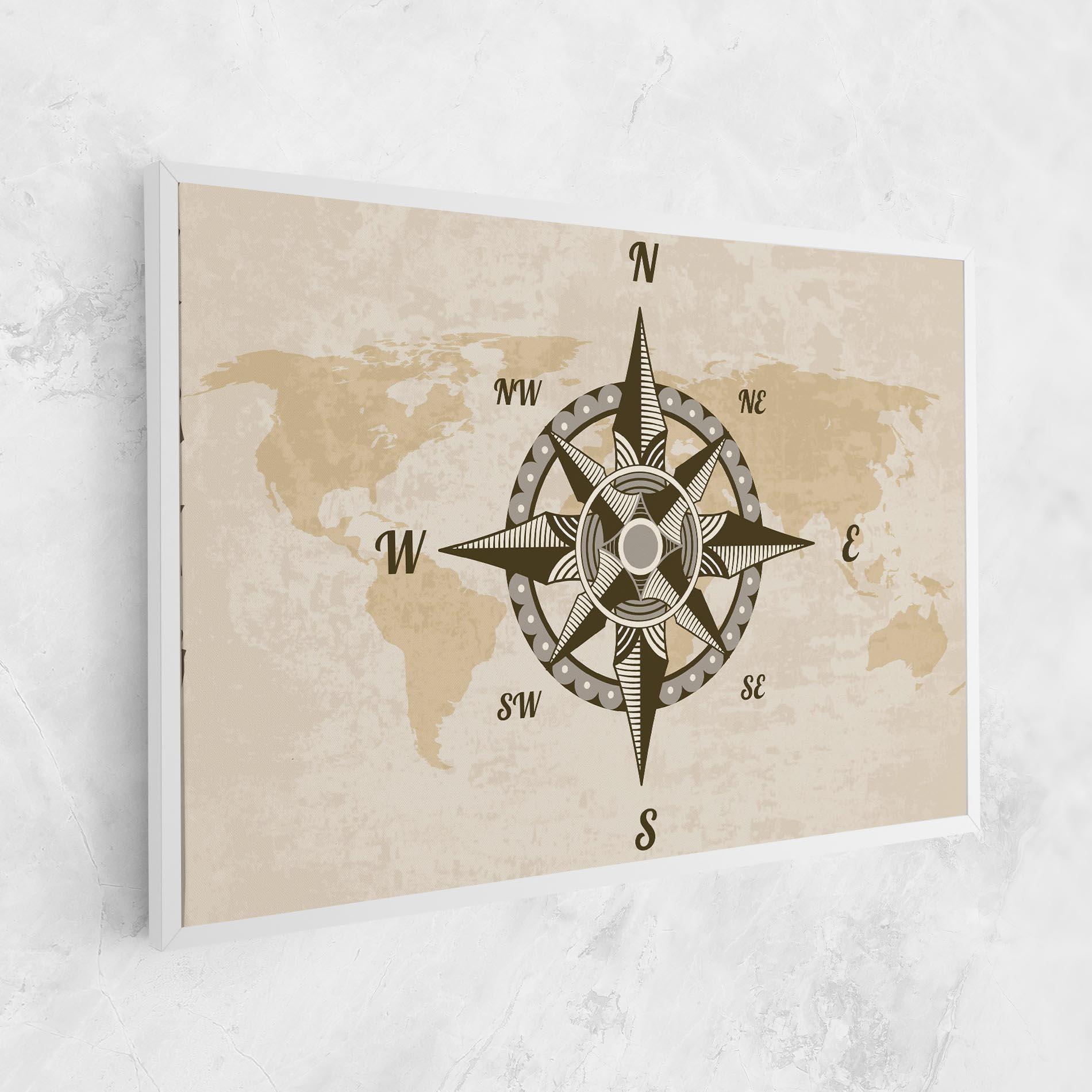 Картина на платно Nautical Compass mockup 1