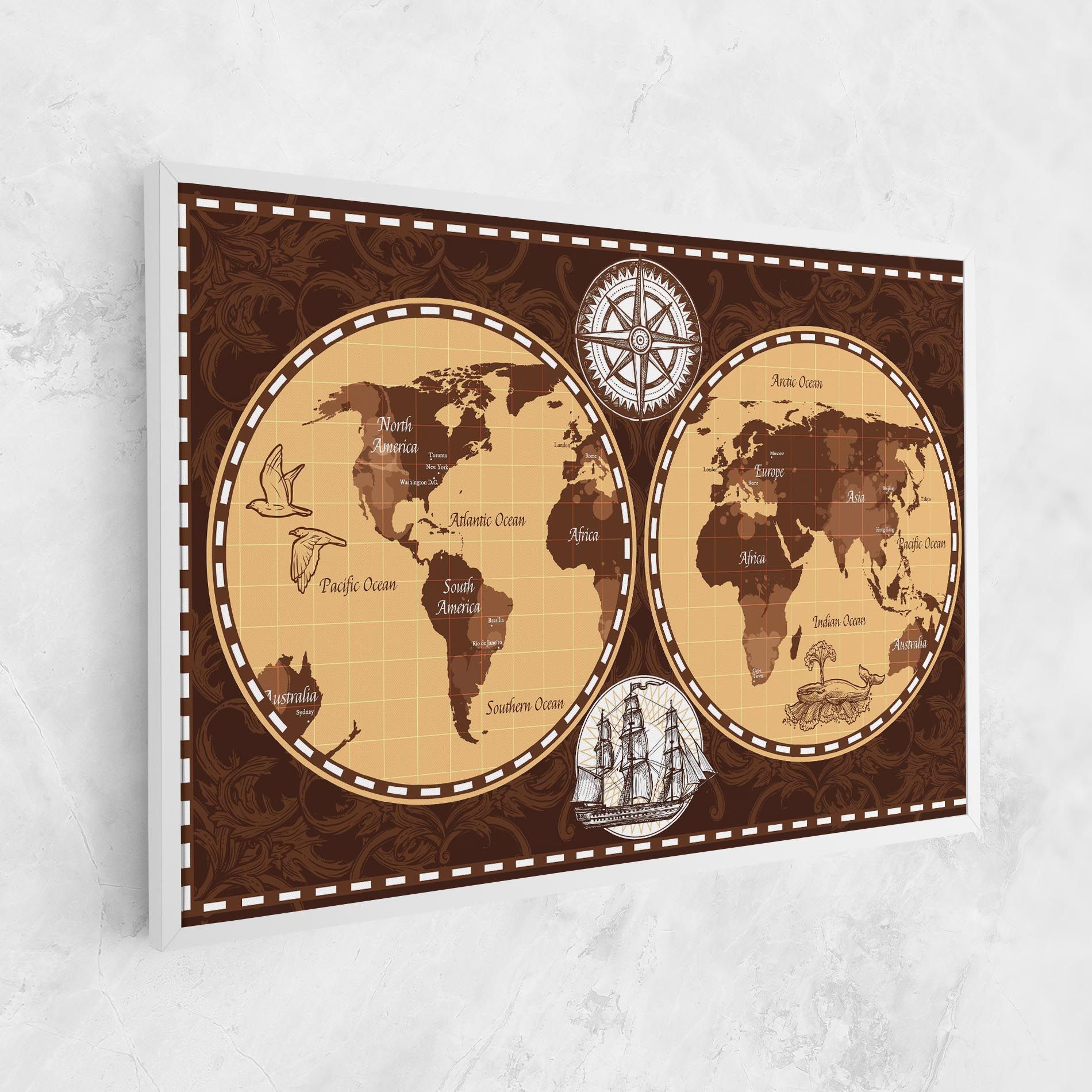 Old Brown Map mockup 1