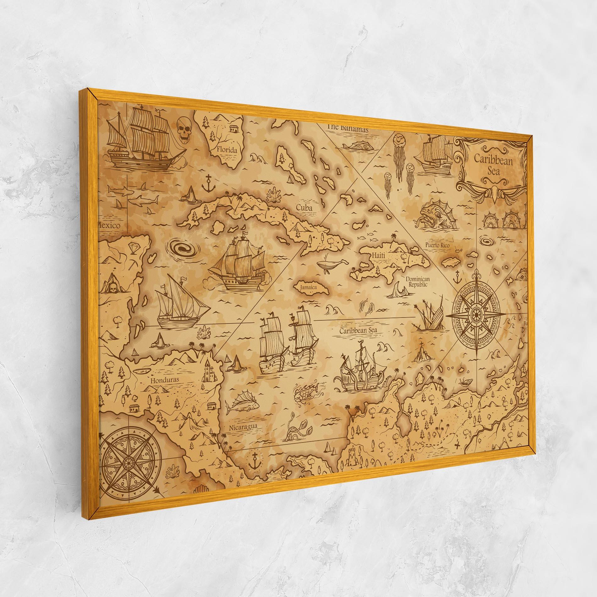 Картина на платно Caribbean Sea mockup 1