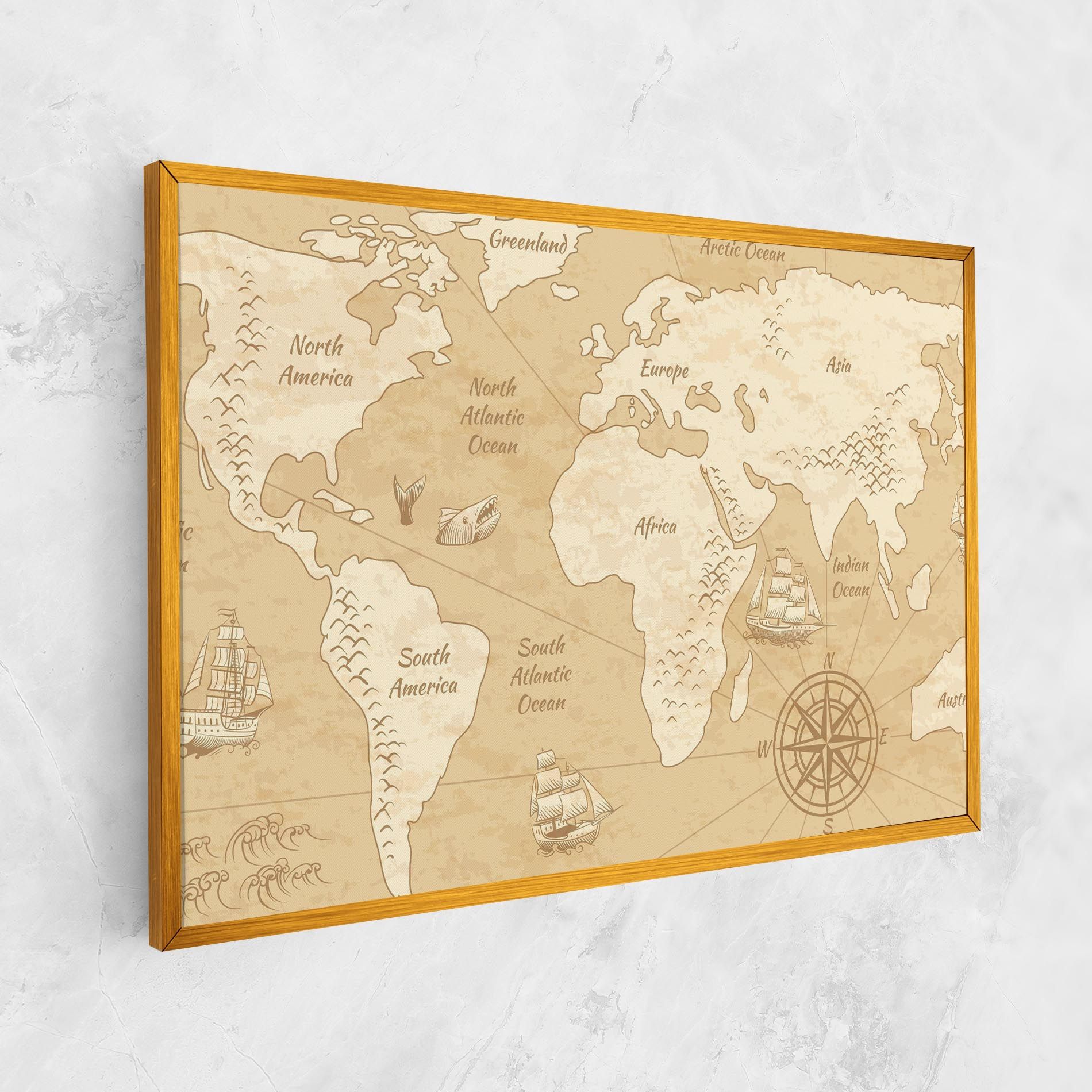 Old Continents Map mockup 1