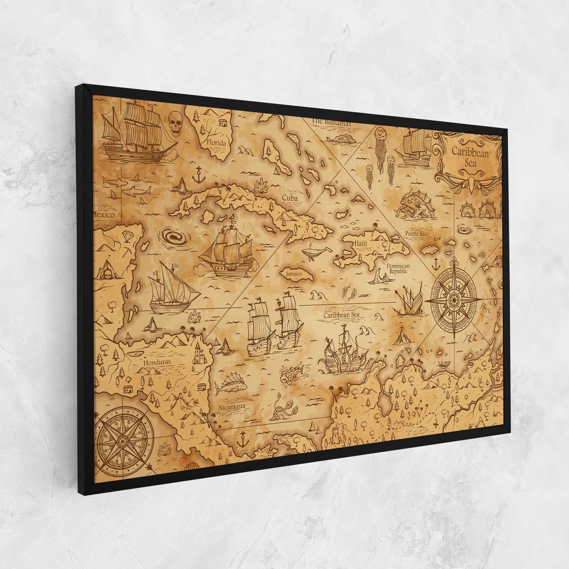 Картина на платно Caribbean Sea mockup 1