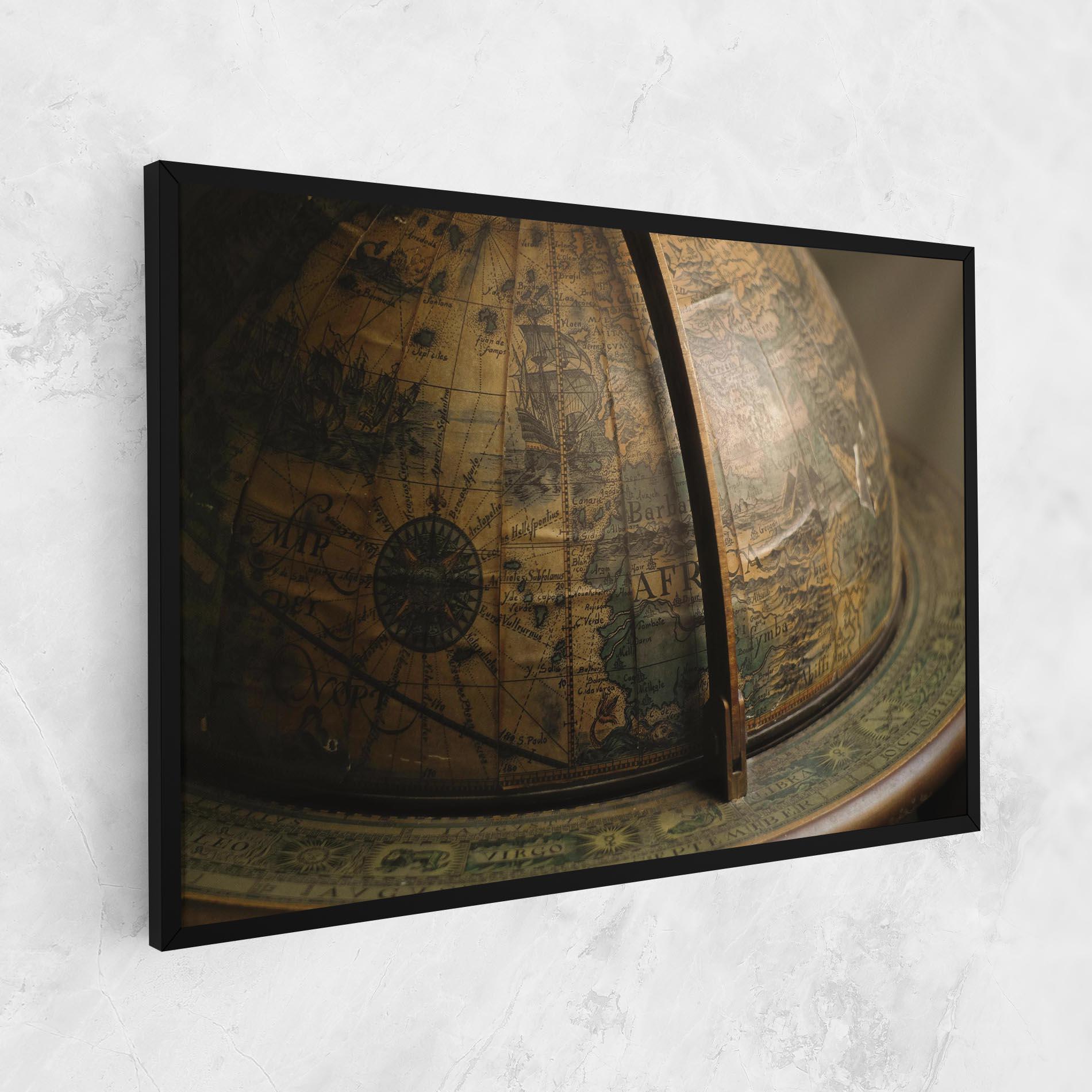Картина на платно Globe Map mockup 1