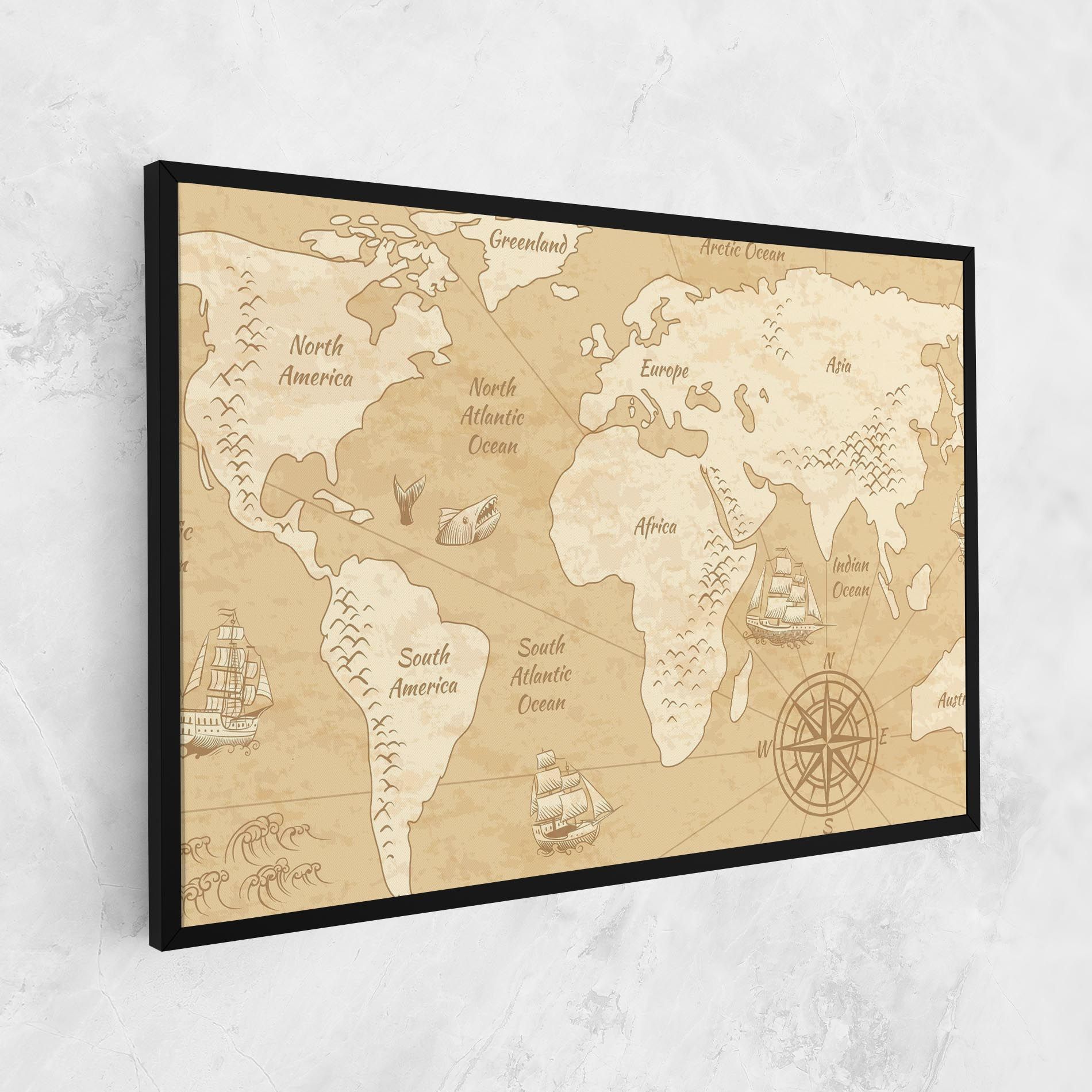 Old Continents Map mockup 1