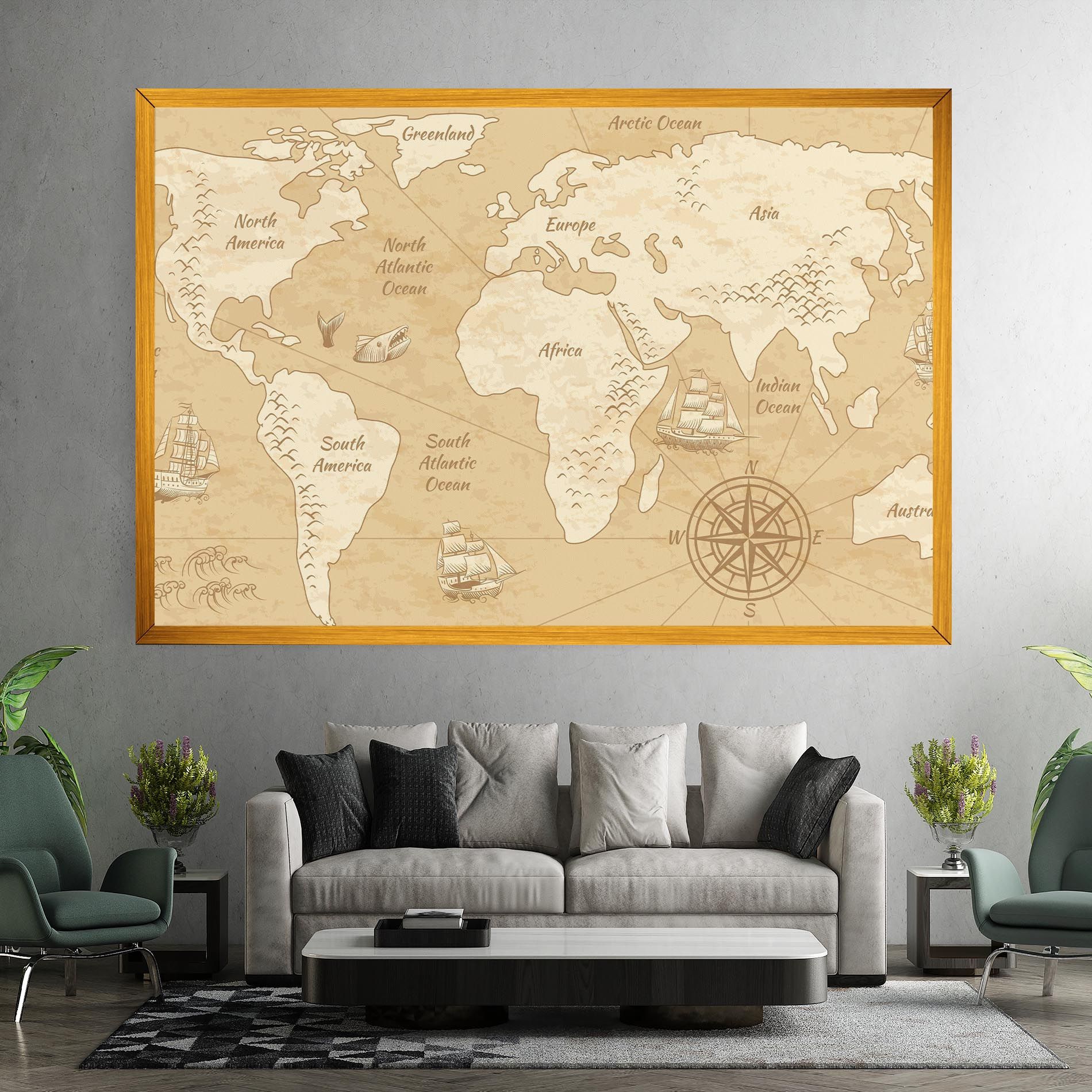 Old Continents Map mockup 7