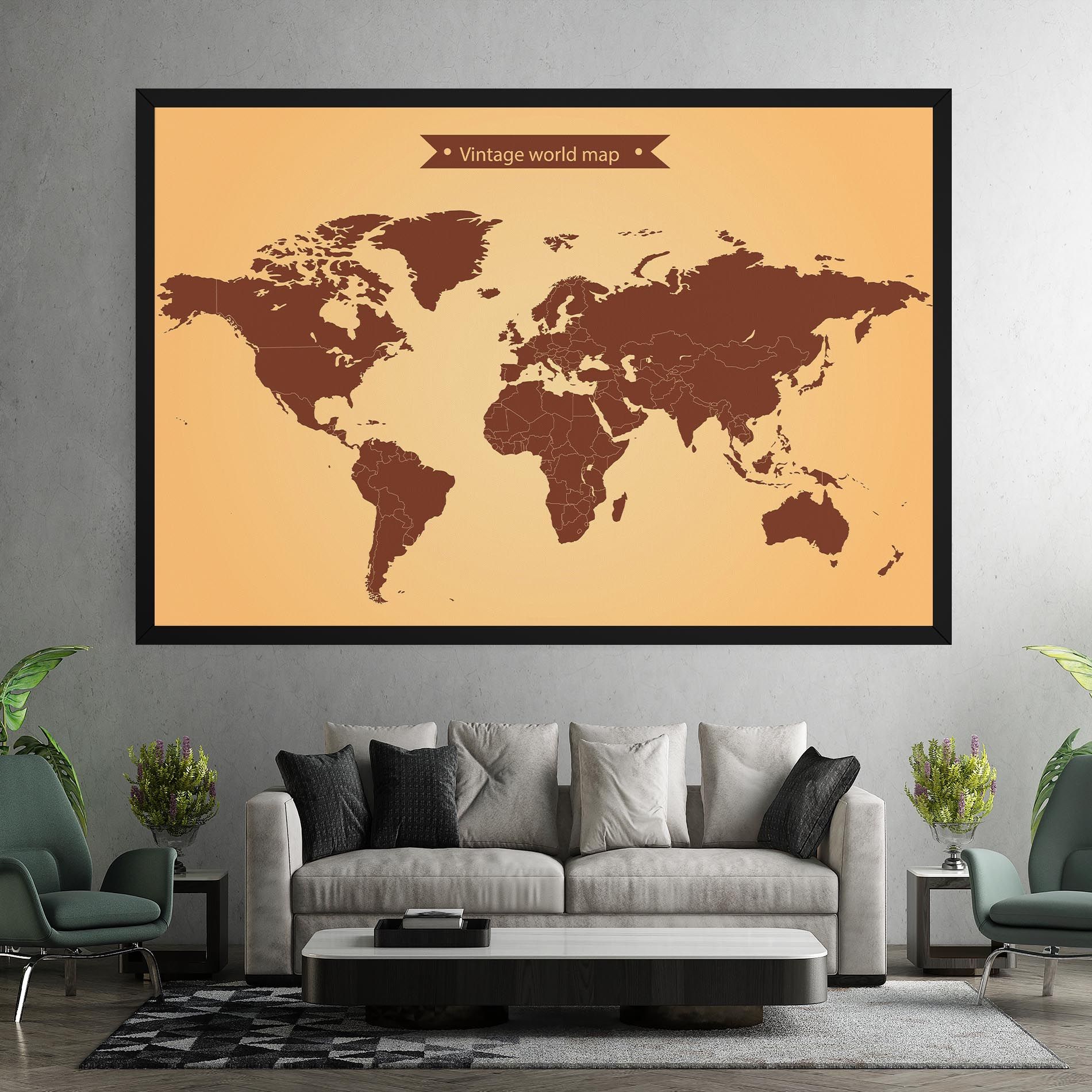 Vintage World Map mockup 7