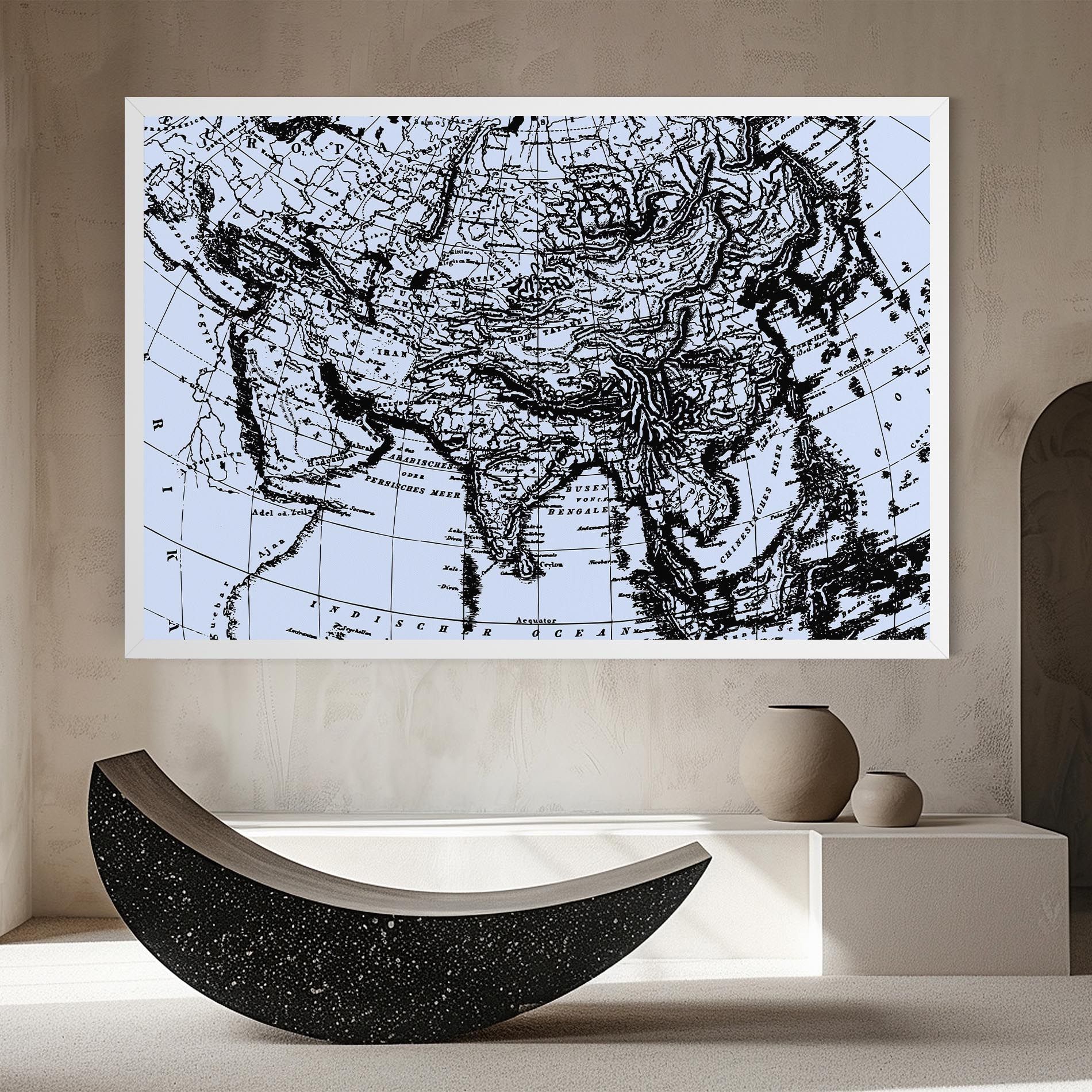 Blue Old Map mockup 8