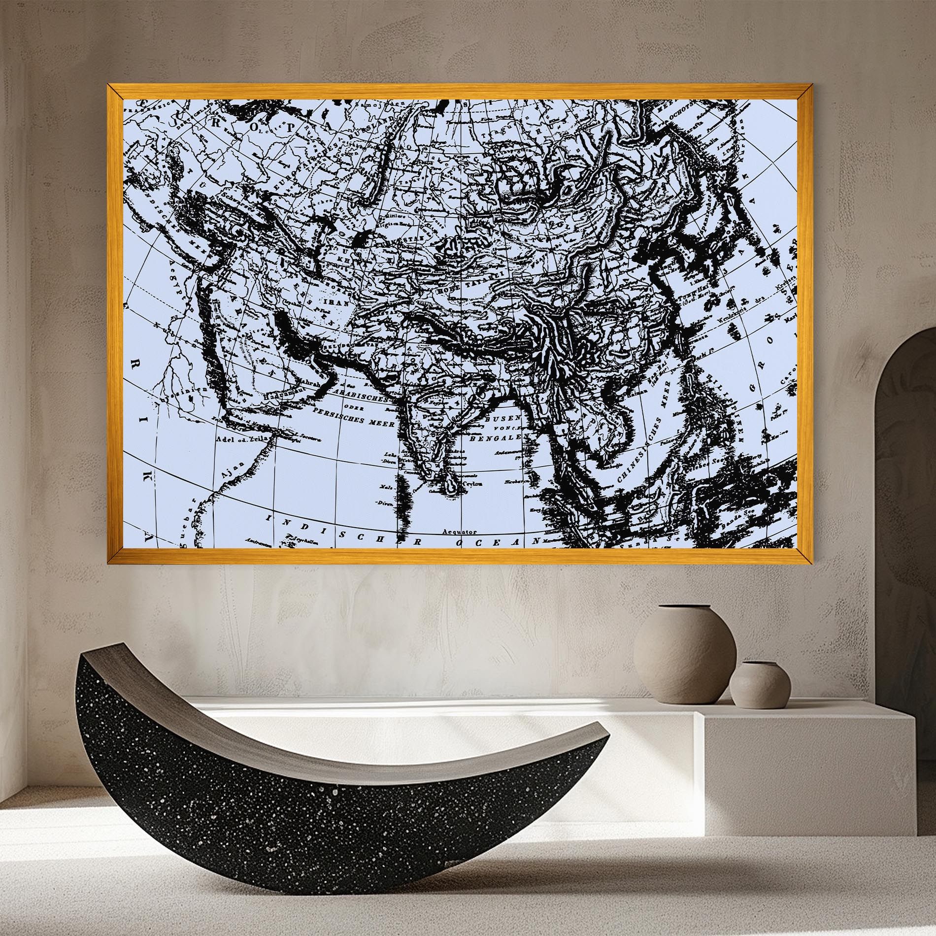 Blue Old Map mockup 8