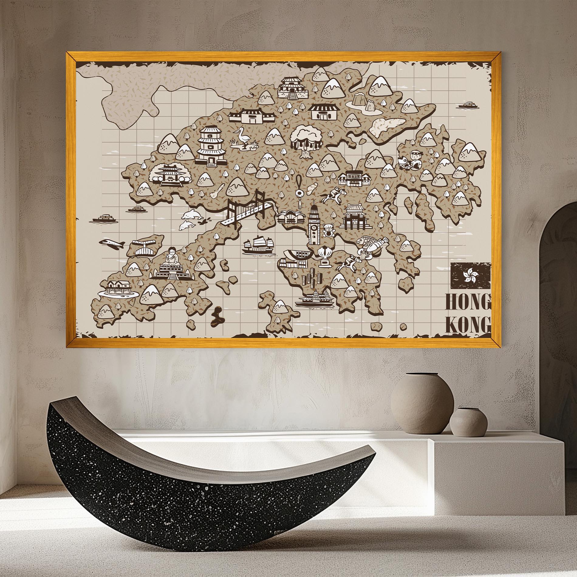 Картина на платно Hong Kong mockup 8