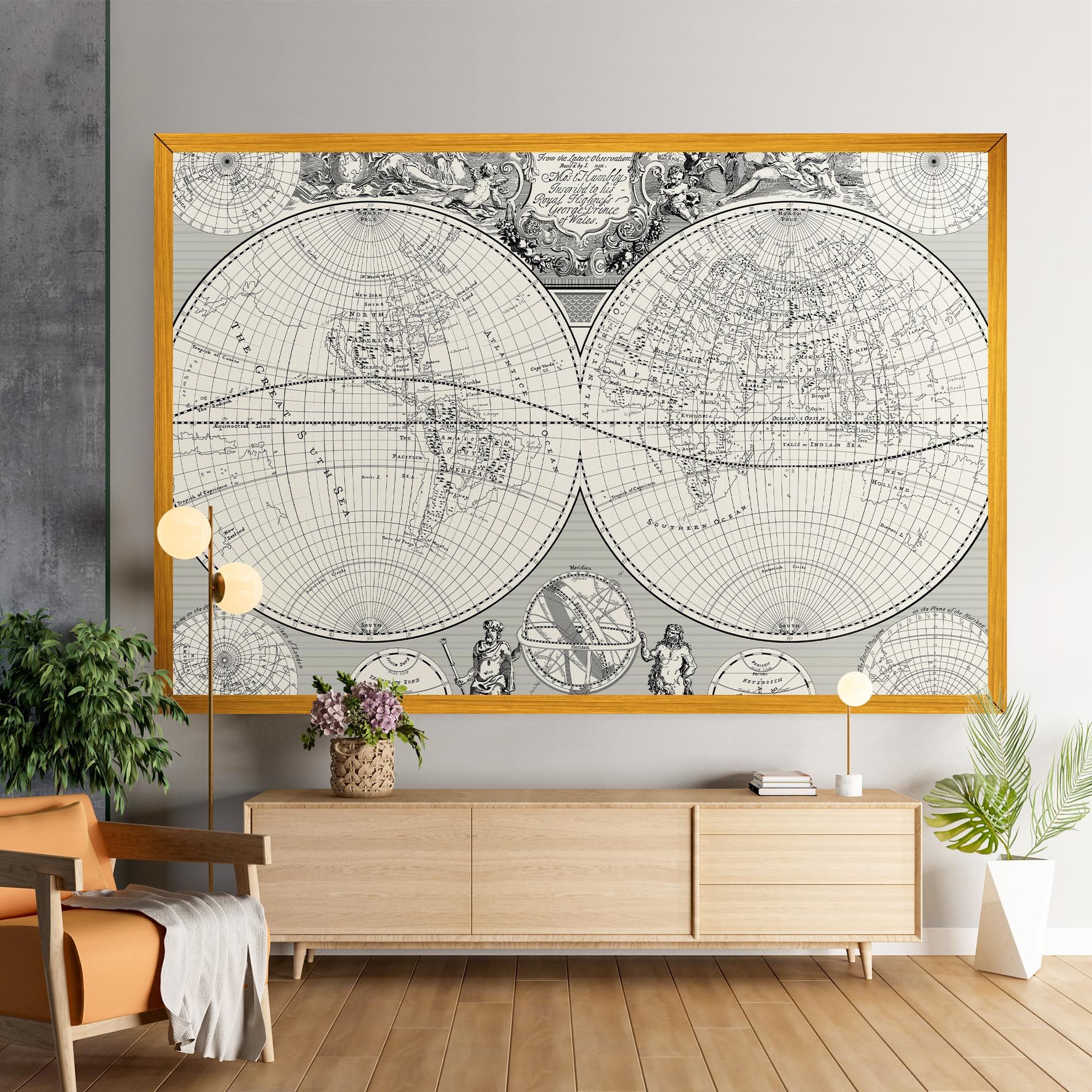 Black White Map mockup 9