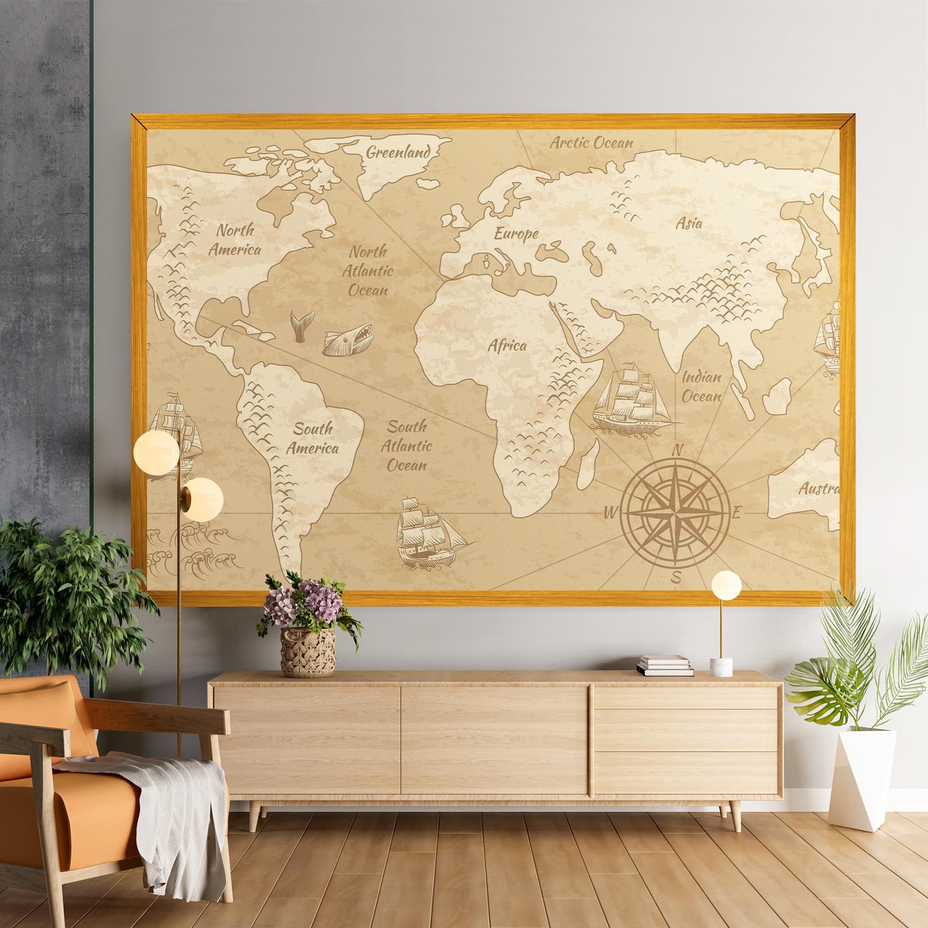 Old Continents Map mockup 9