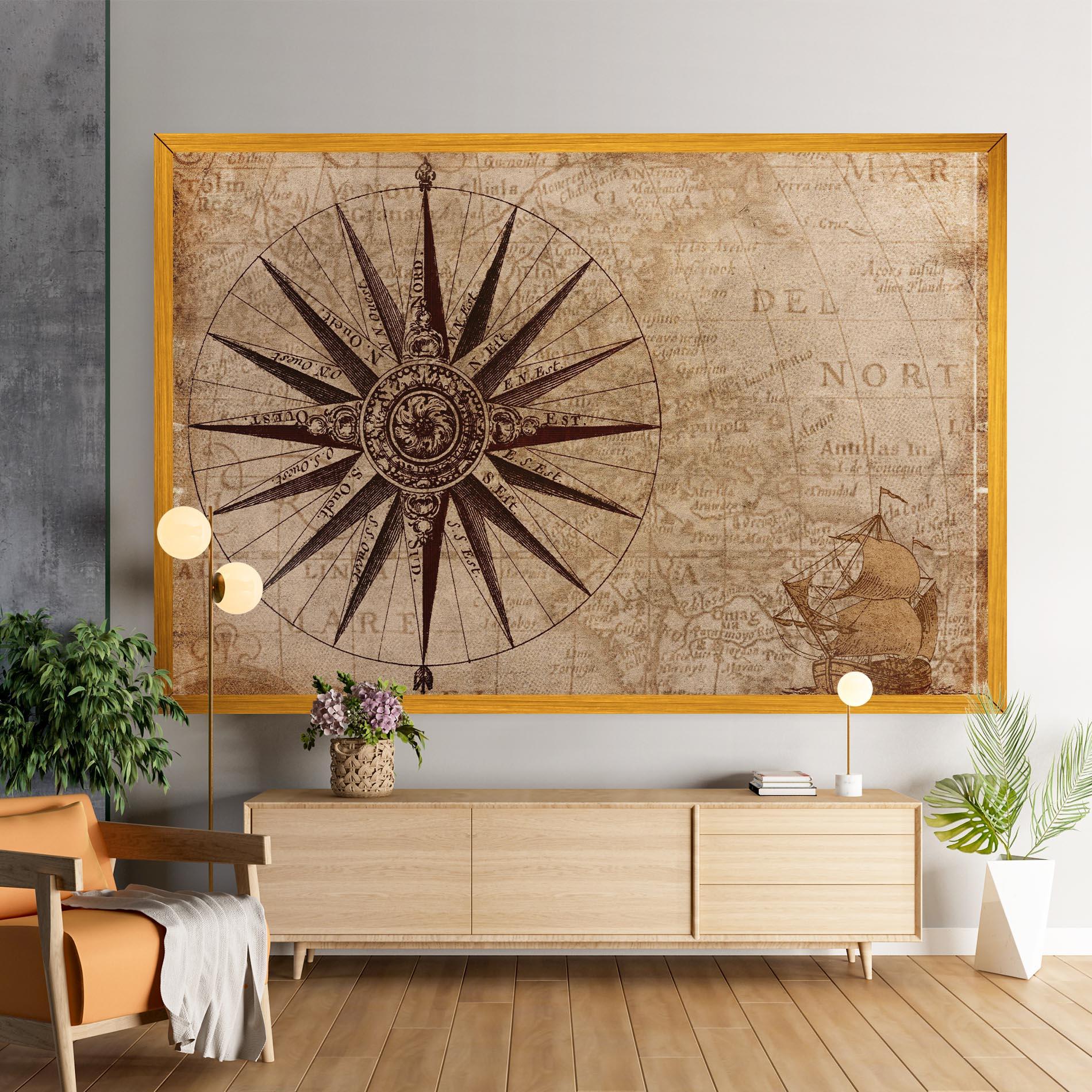 Картина на платно Vintage Map mockup 9