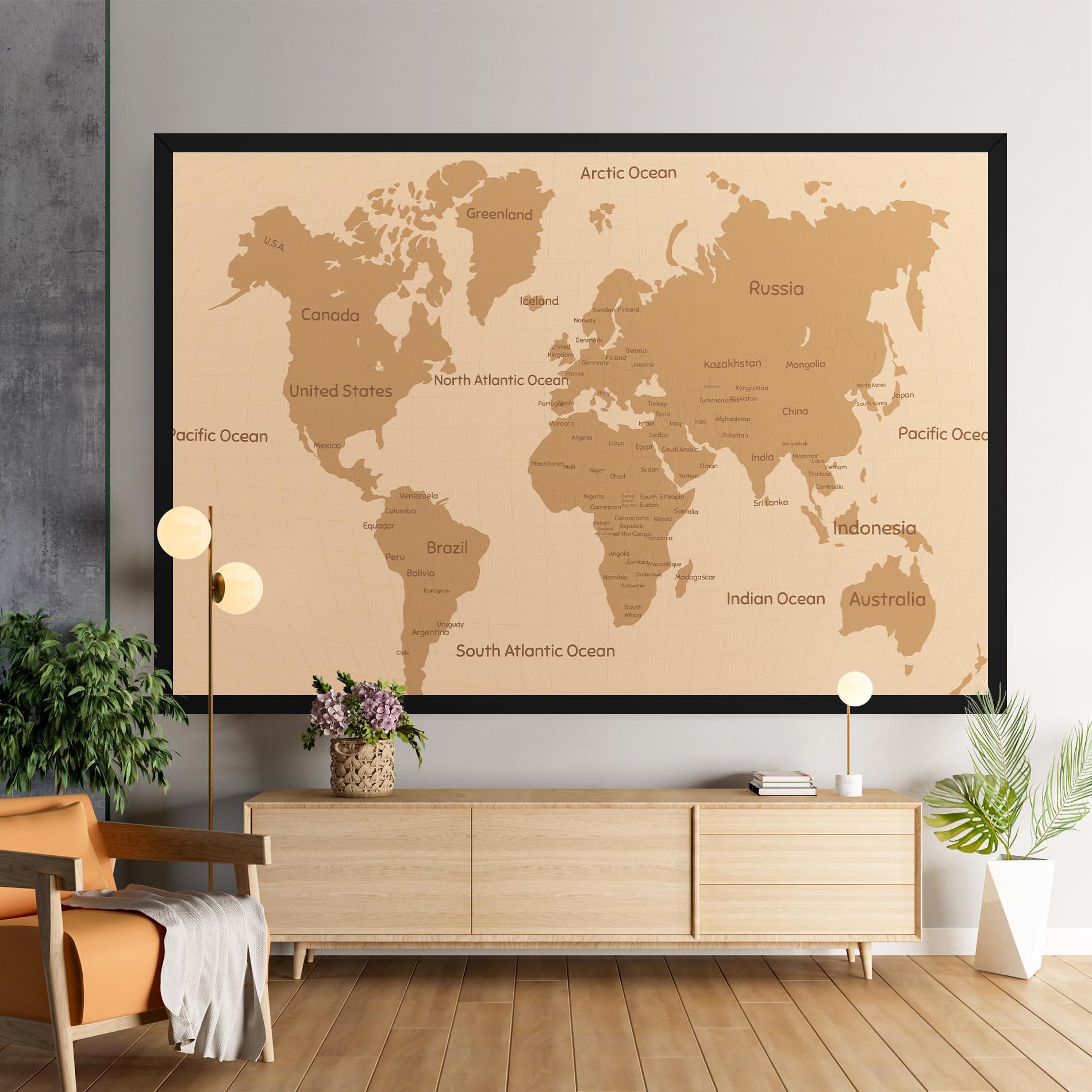 Картина на платно Ocean Old Map mockup 9