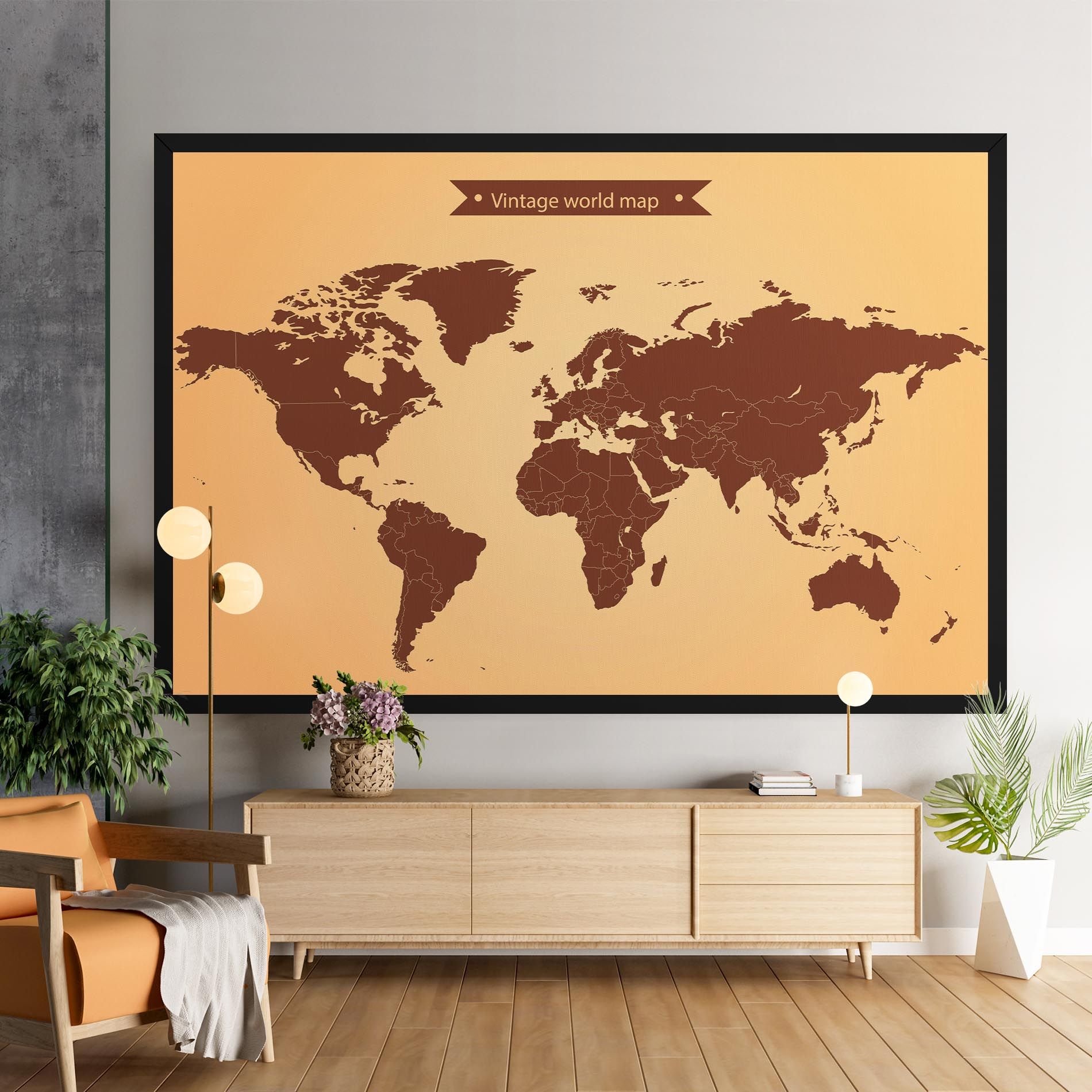 Vintage World Map mockup 9