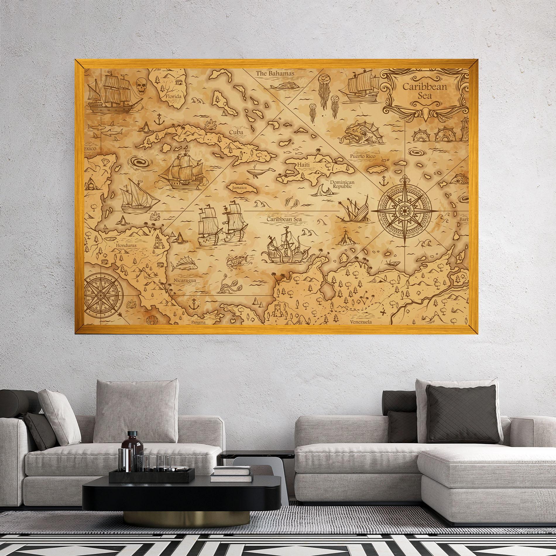 Картина на платно Caribbean Sea mockup 2