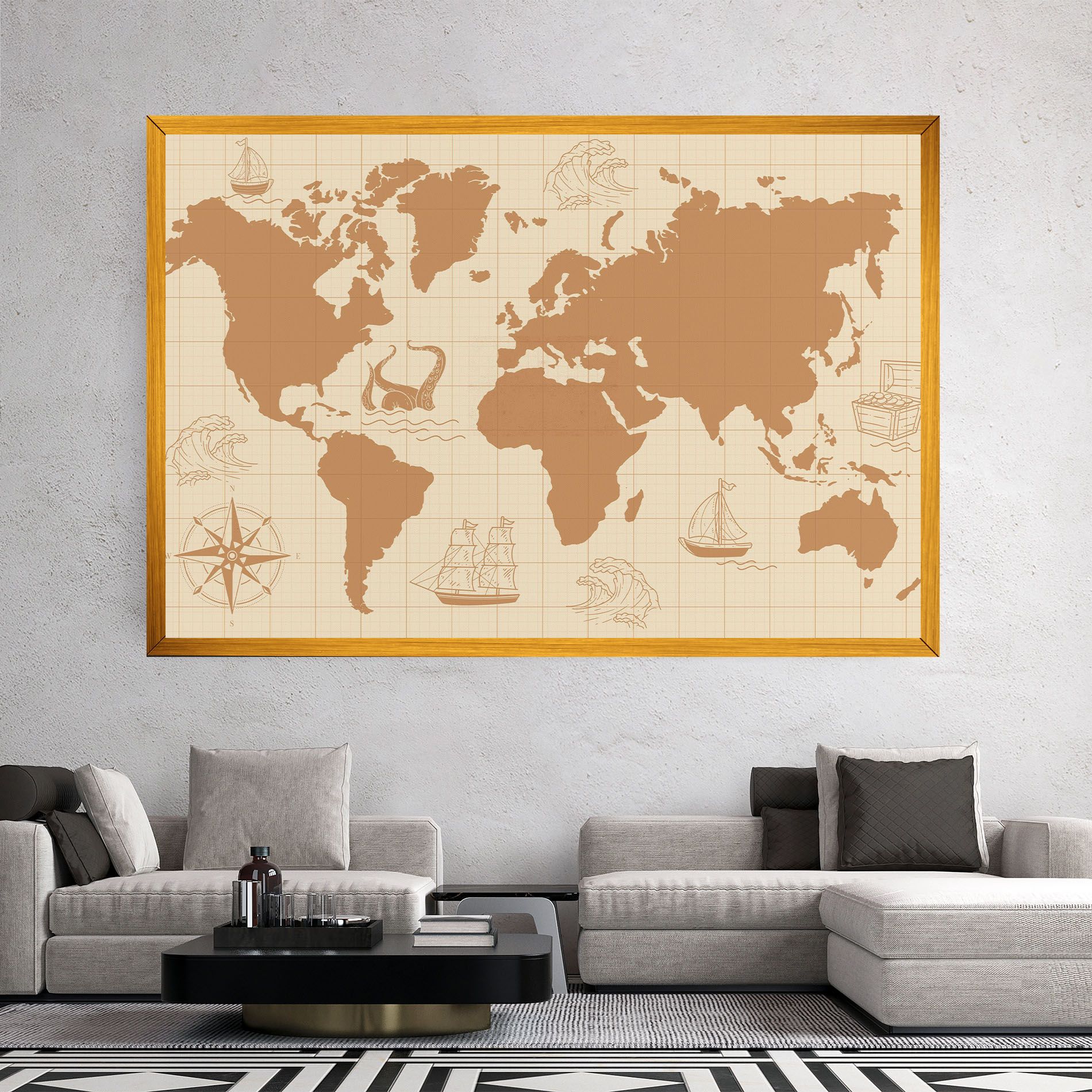 Light Cream Map mockup 2