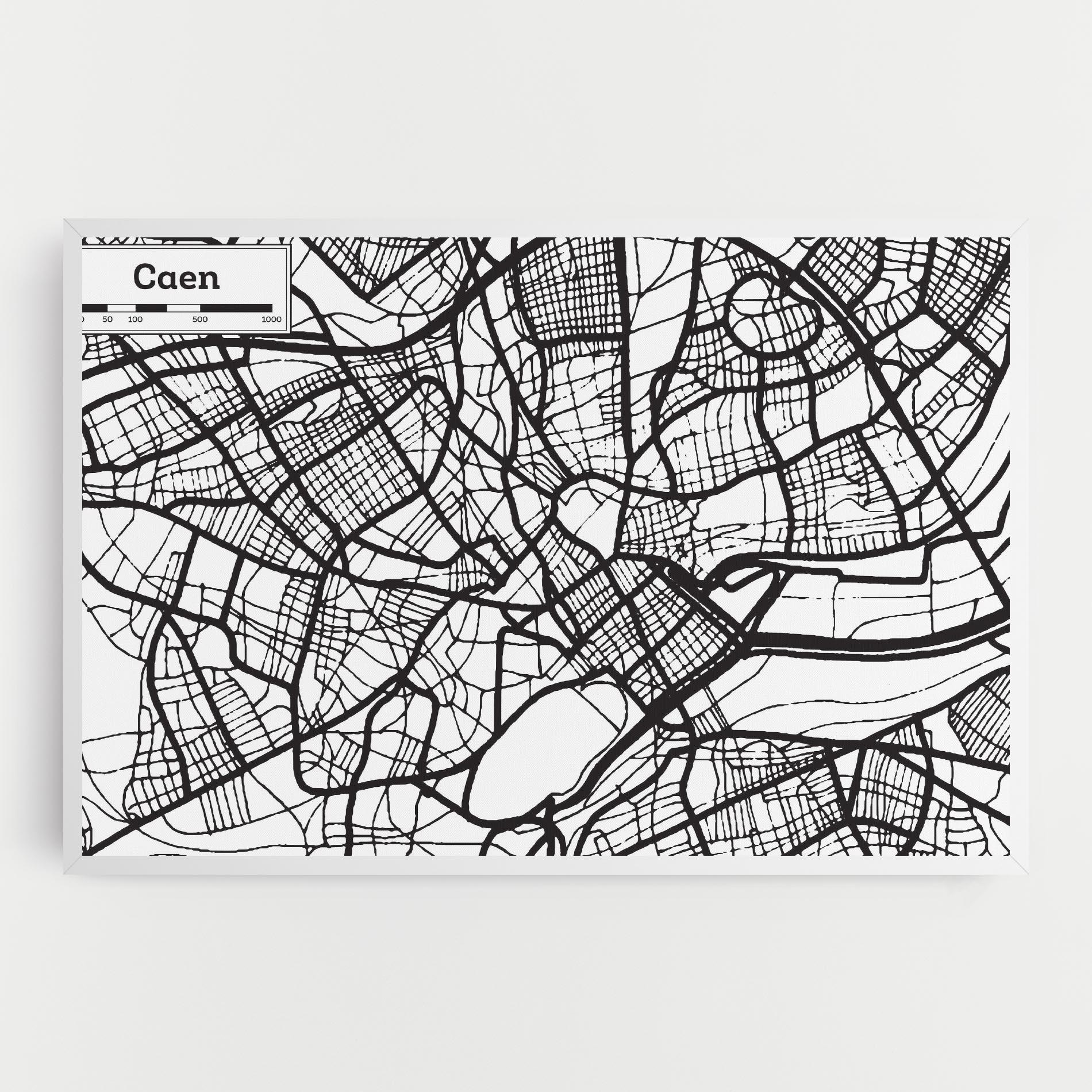 Картина на платно Caen Map mockup 0