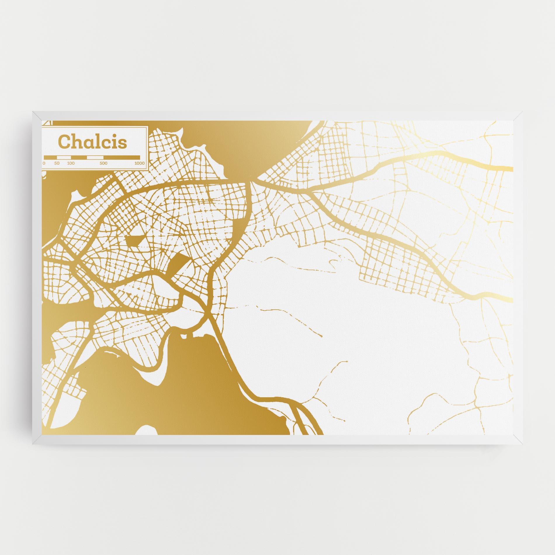 Картина на платно Chalcis Gold Map mockup 0