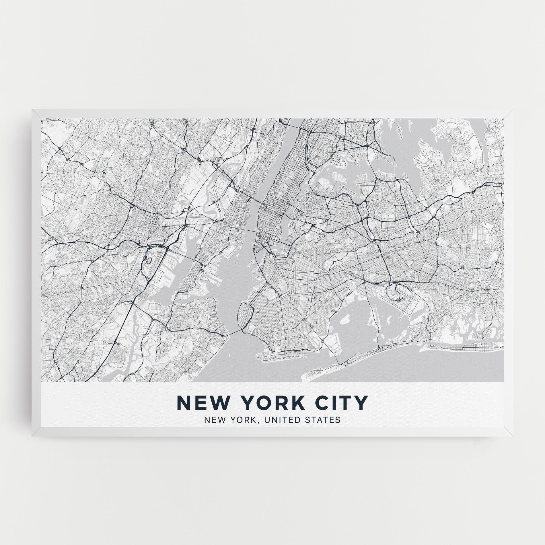 Картина на платно New York Map mockup 0