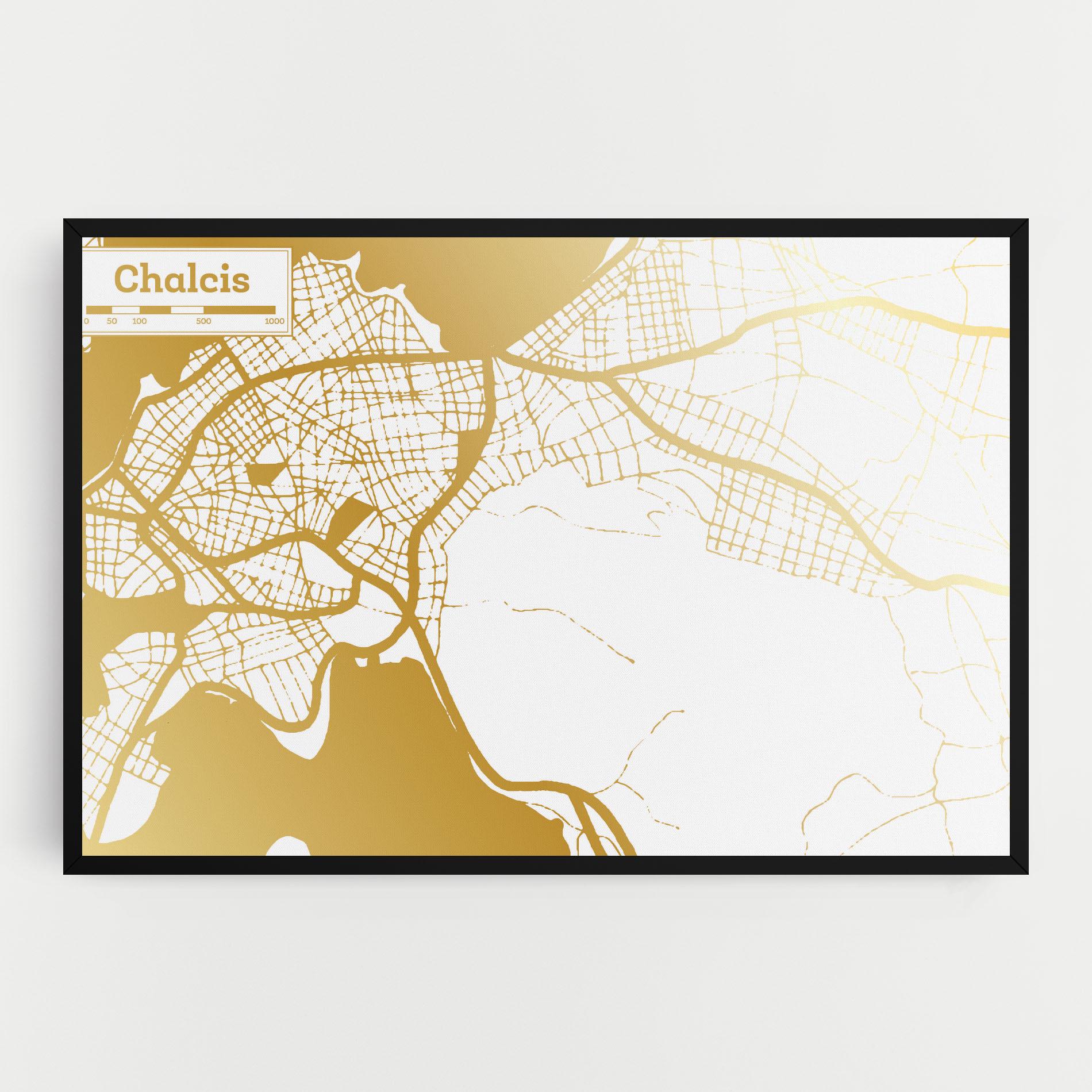Картина на платно Chalcis Gold Map mockup 0