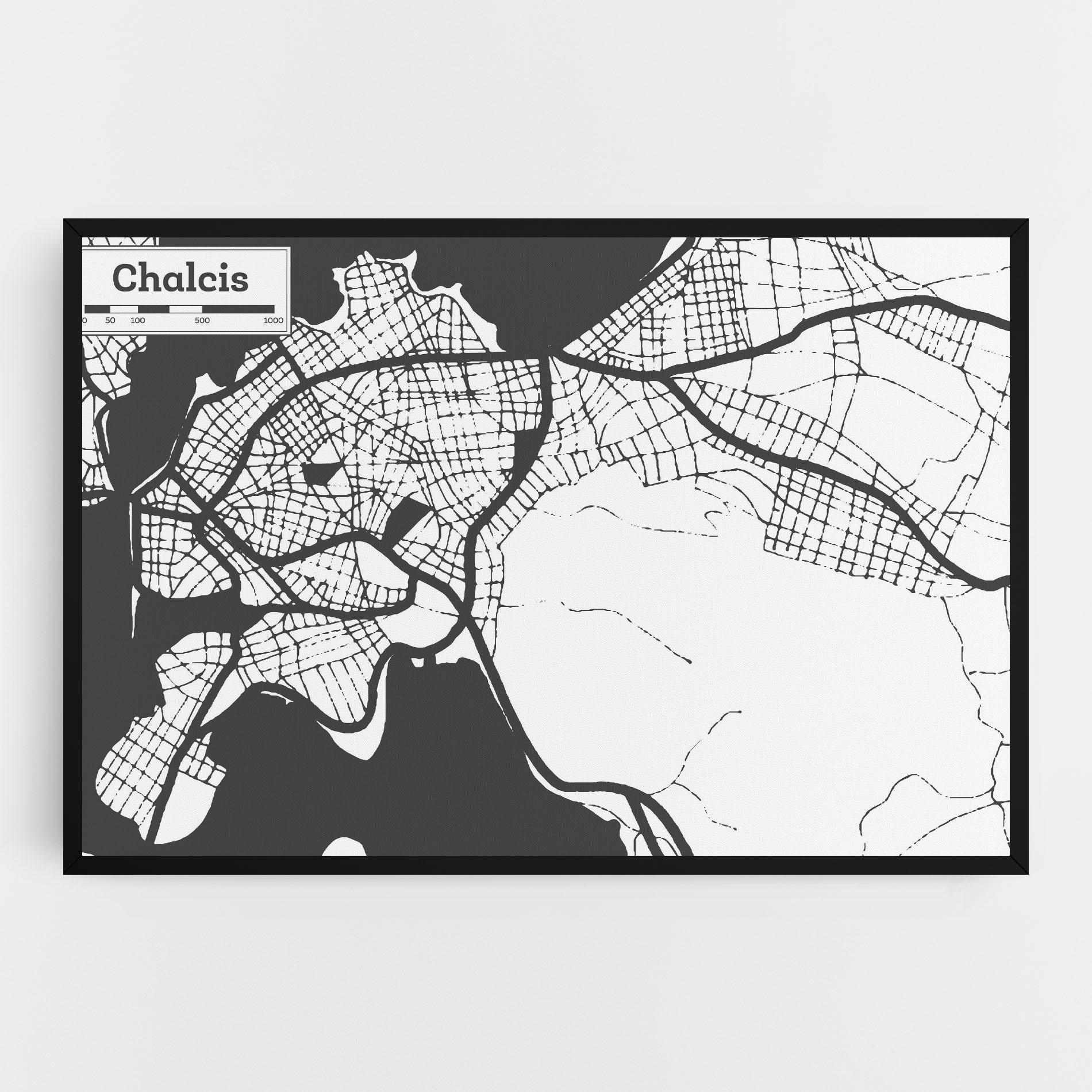 Картина на платно Chalcis Map mockup 0