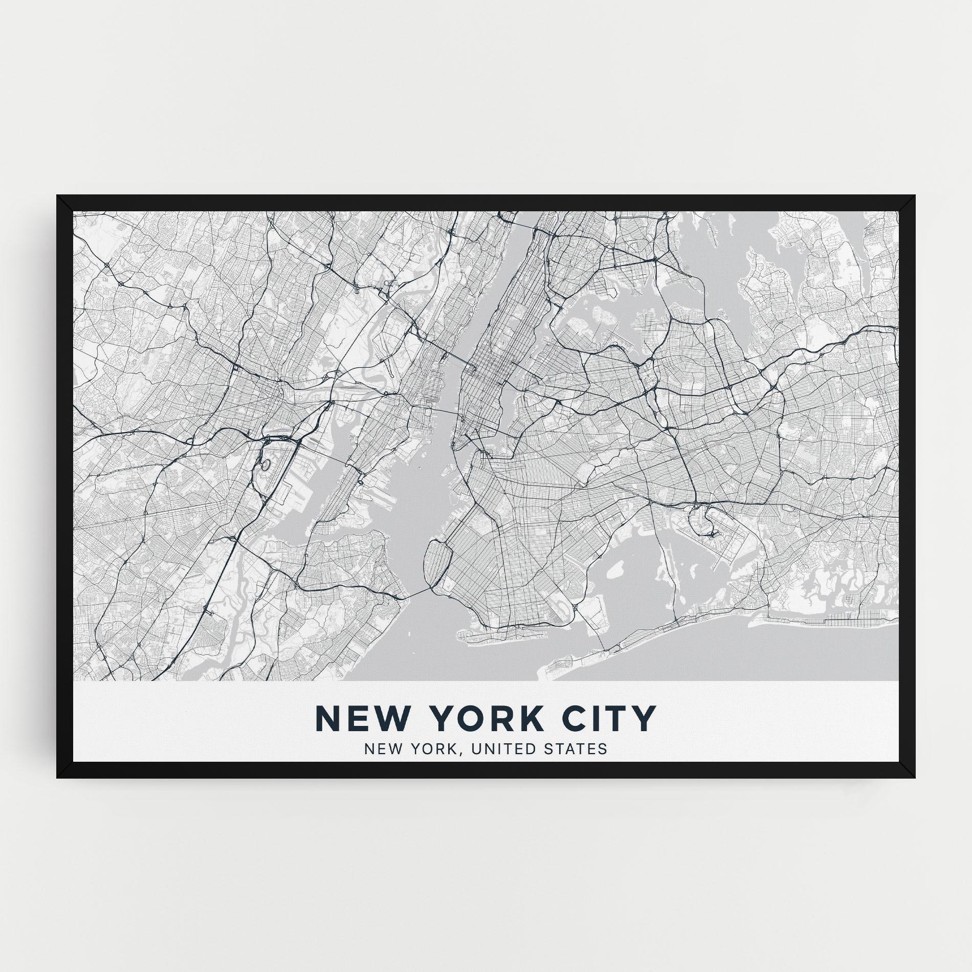 Картина на платно New York Map mockup 0