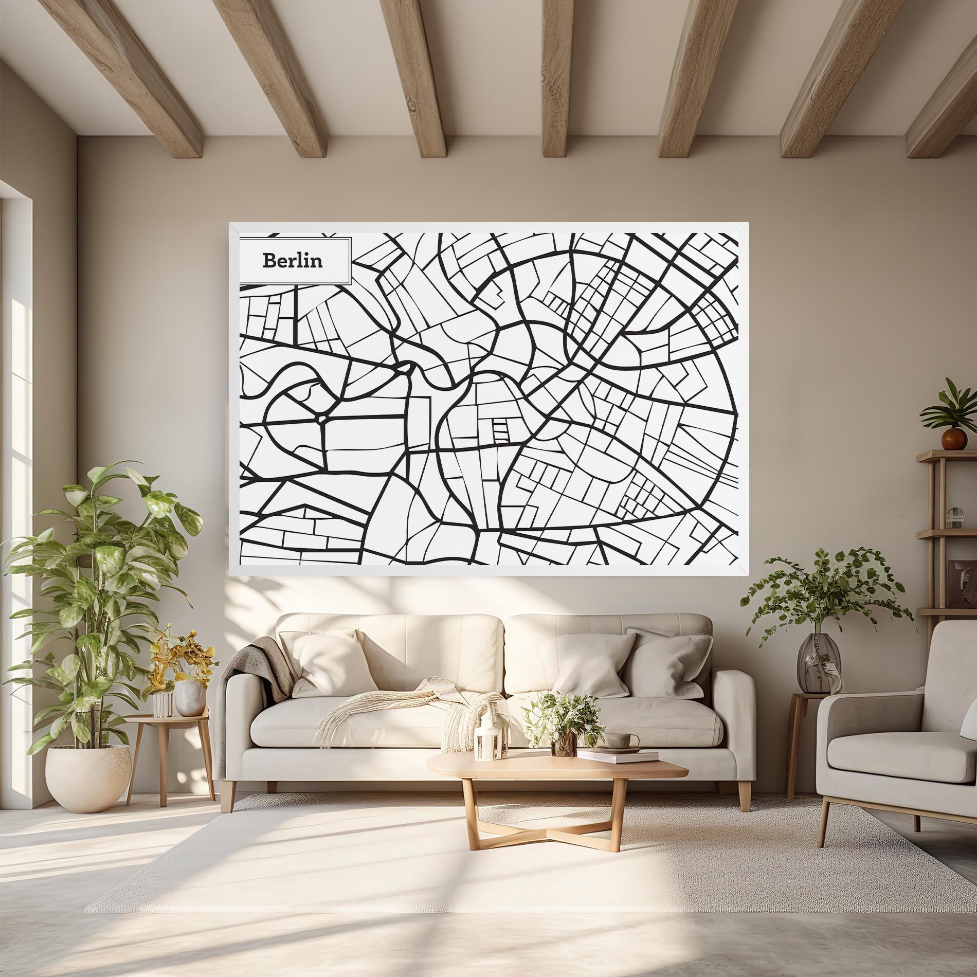 Картина на платно Berlin Map mockup 6