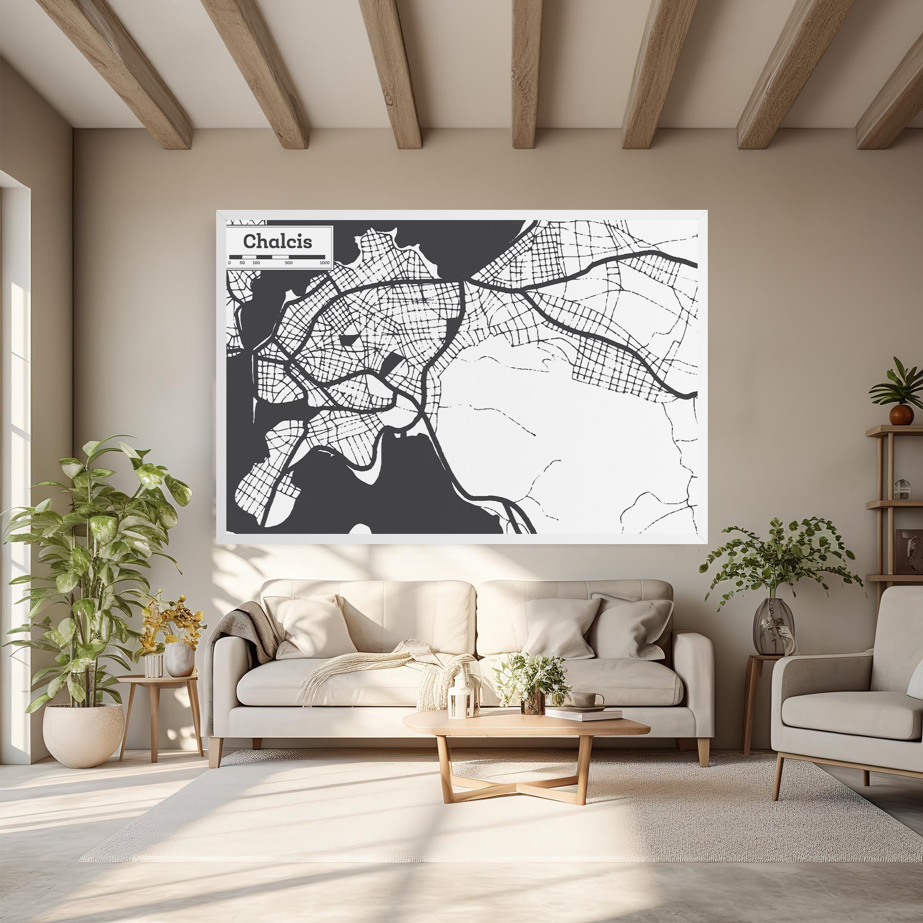 Картина на платно Chalcis Map mockup 6