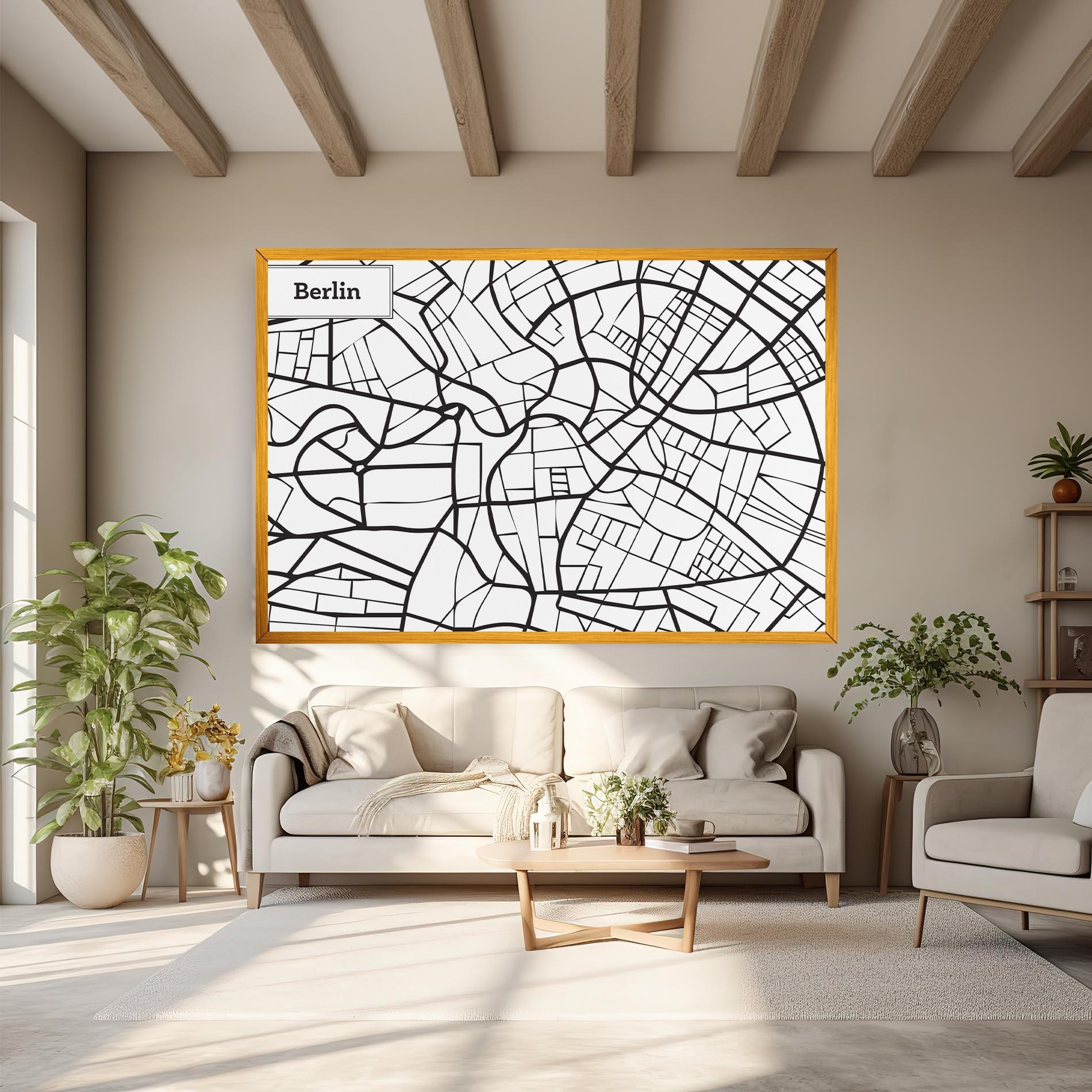 Картина на платно Berlin Map mockup 6