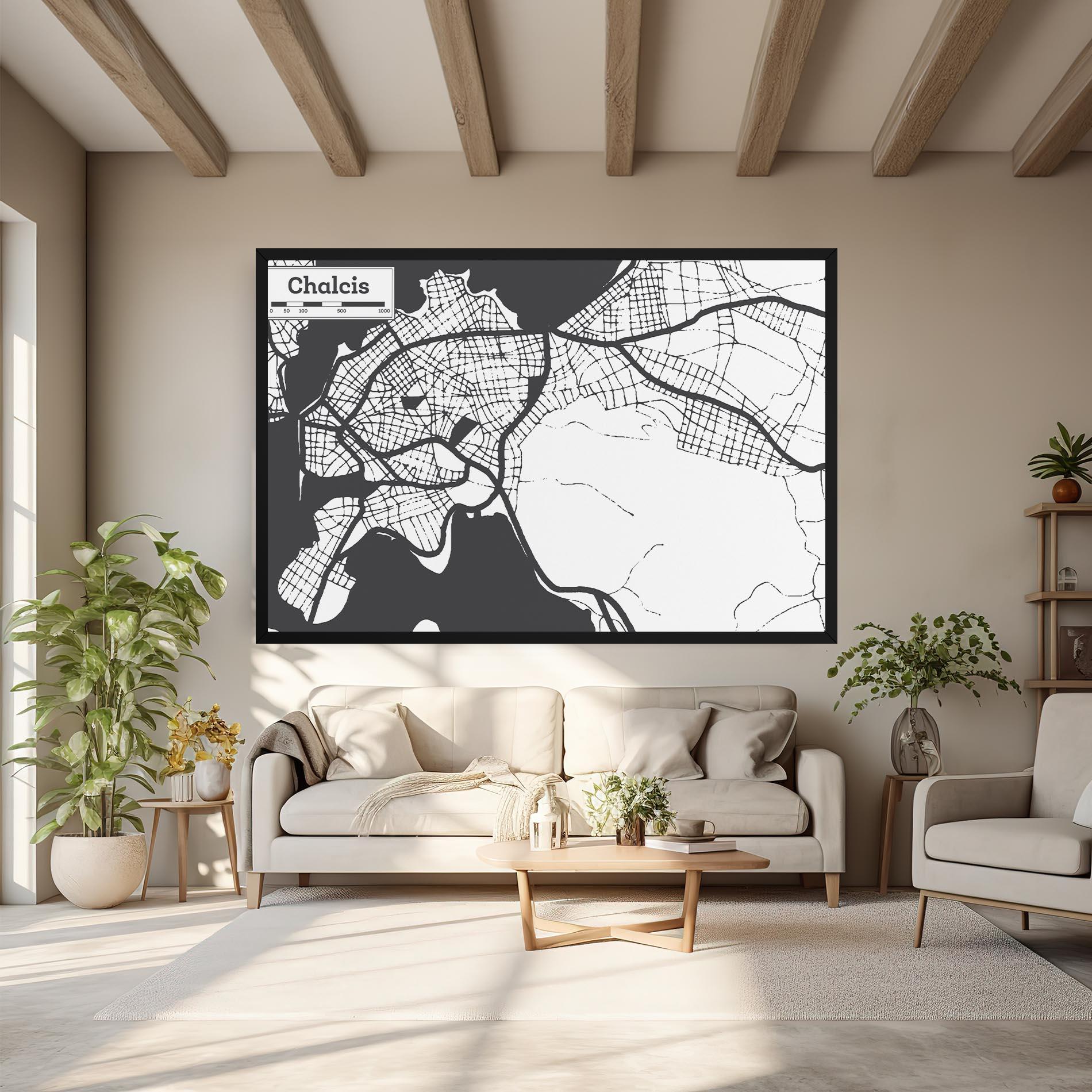 Картина на платно Chalcis Map mockup 6