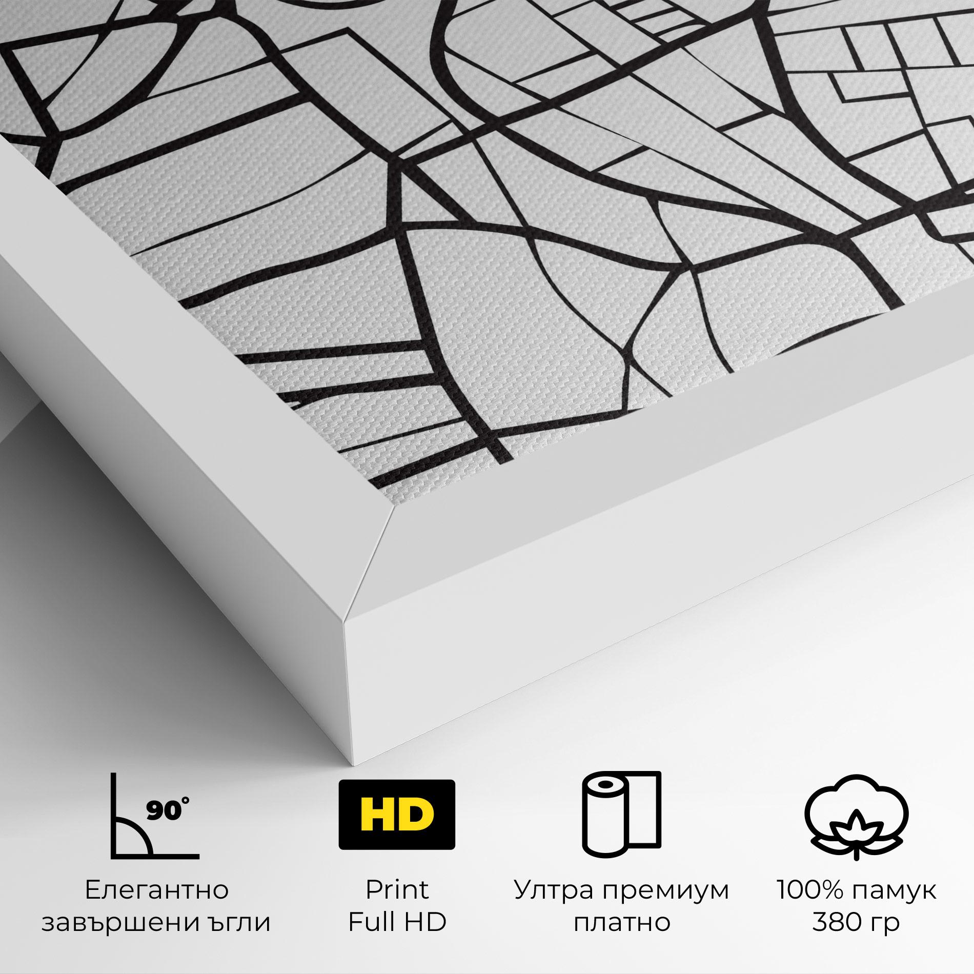 Картина на платно Berlin Map mockup 4
