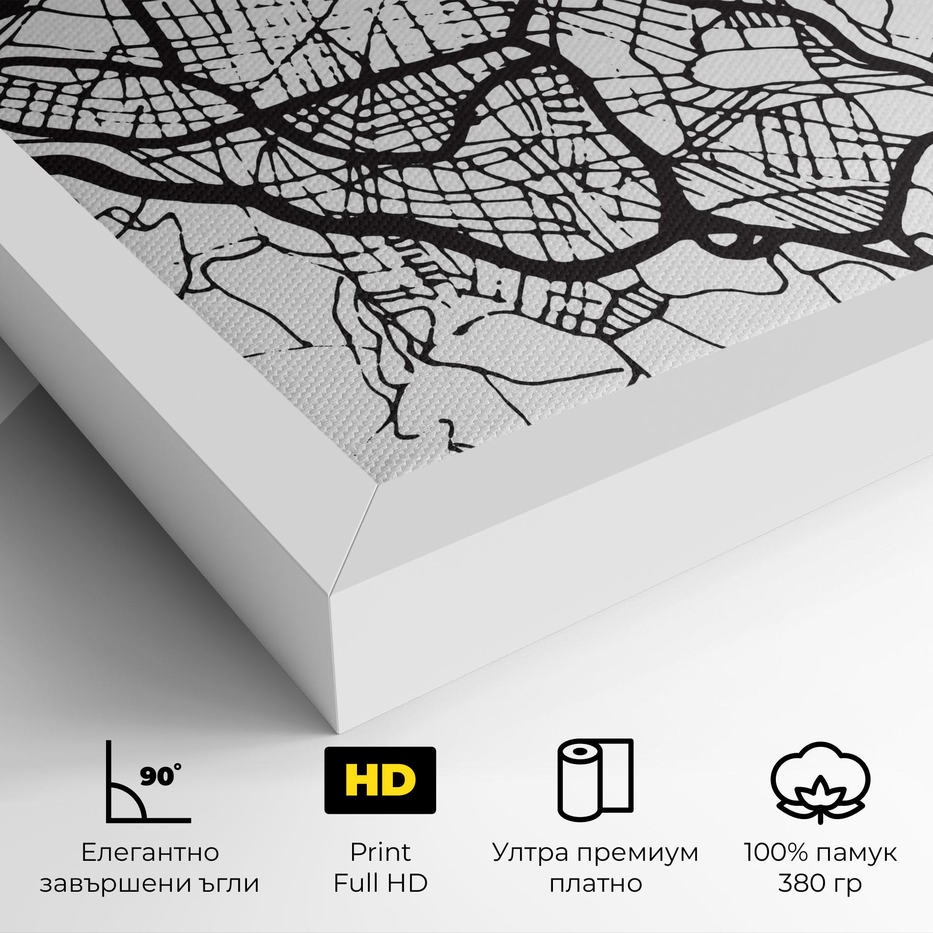 Картина на платно Bilbao Map mockup 4