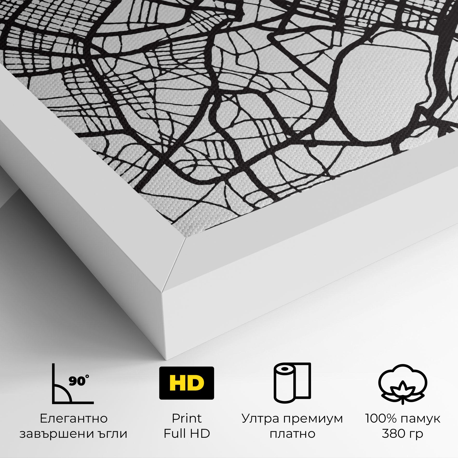 Картина на платно Caen Map mockup 4