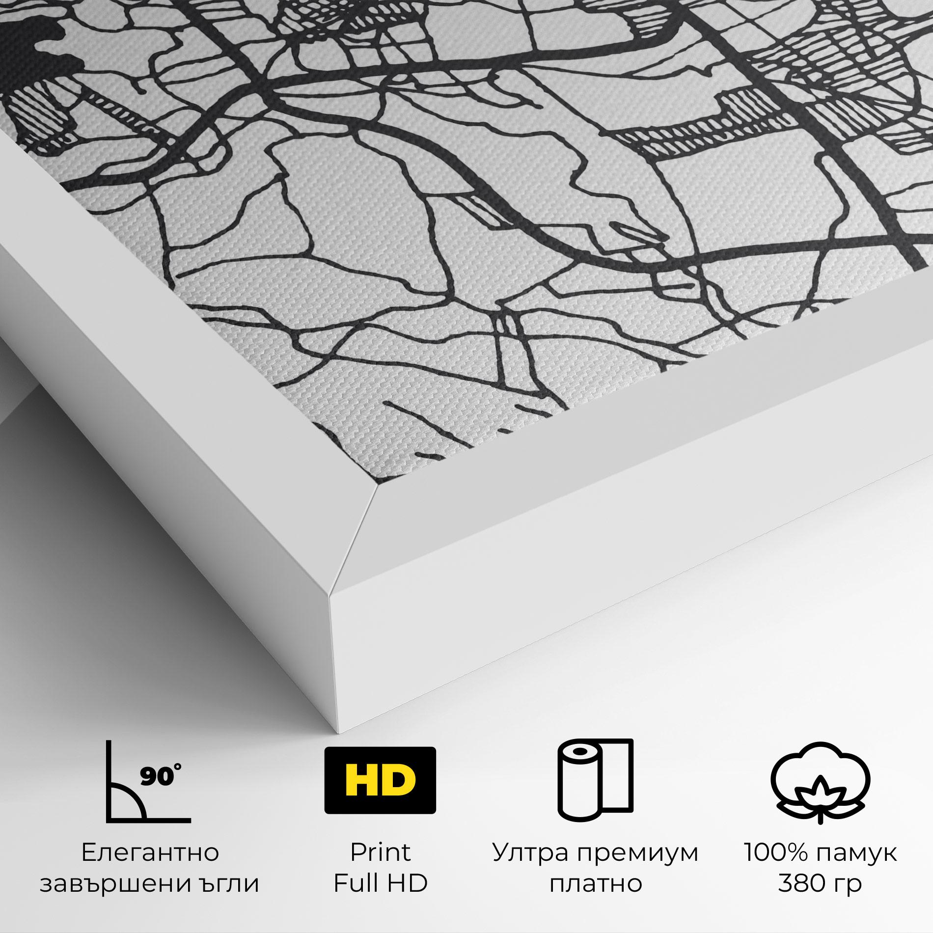 Картина на платно Tasikmalaya Map mockup 4