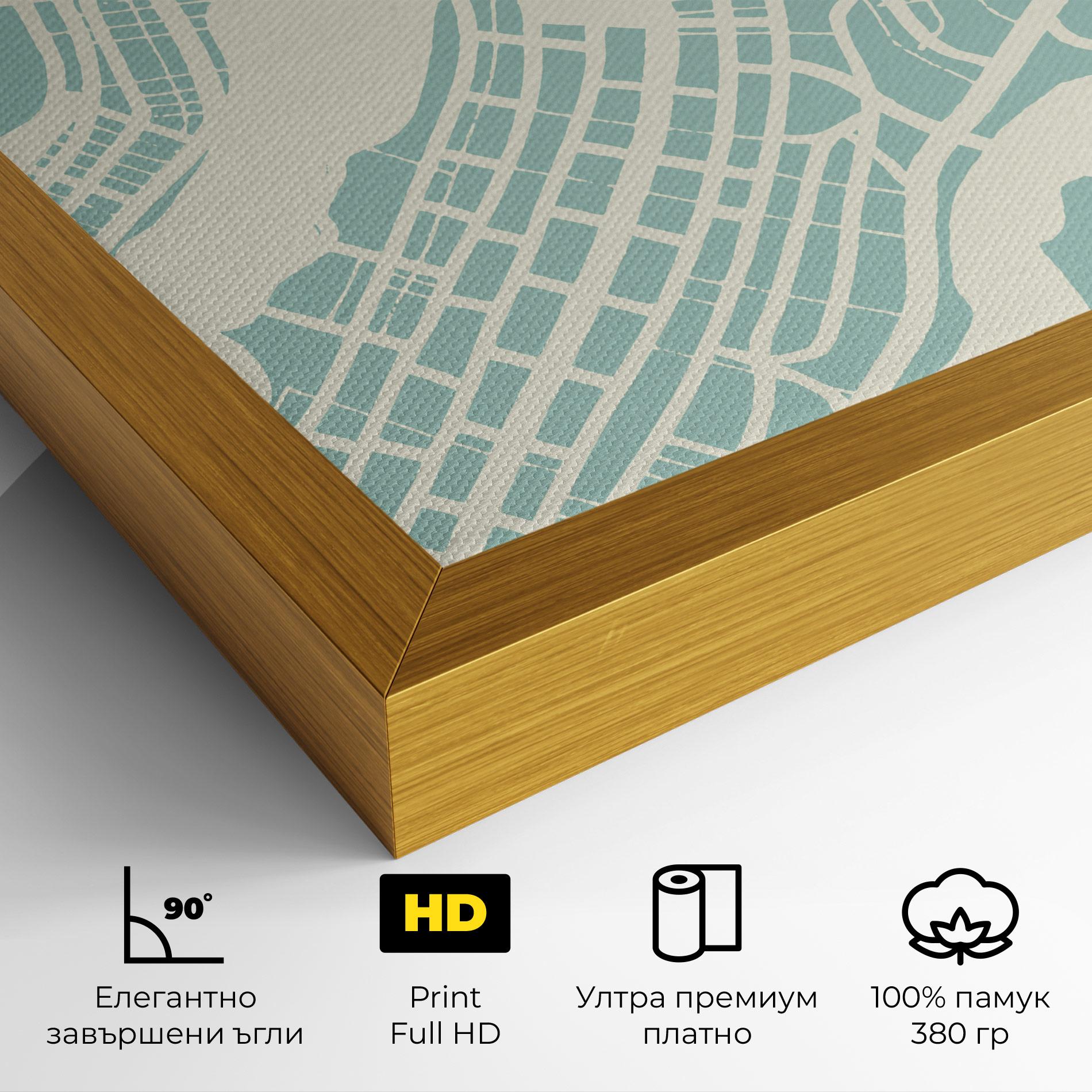 Картина на платно Brasilia Map mockup 4