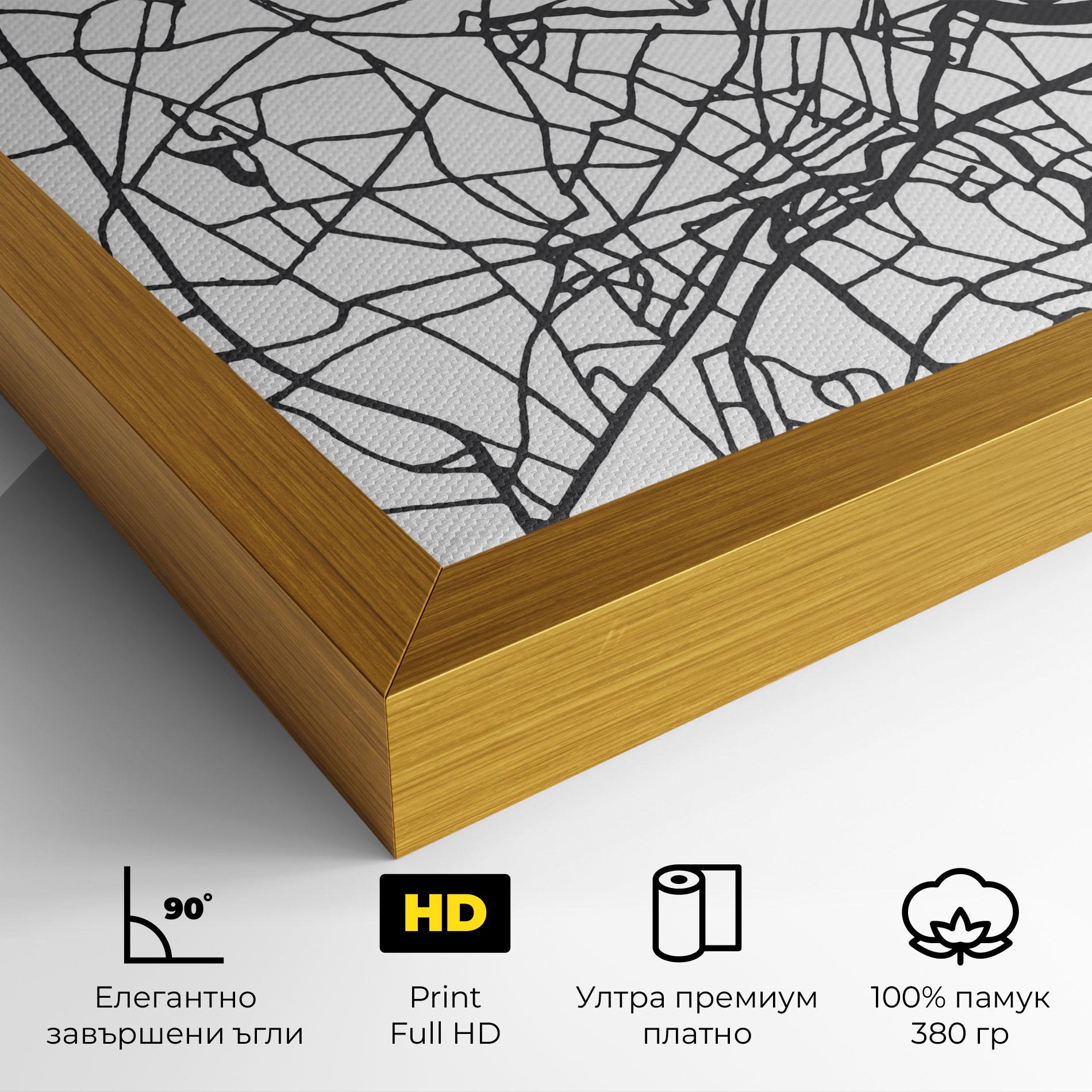 Картина на платно Ho Chi Minh Map mockup 4