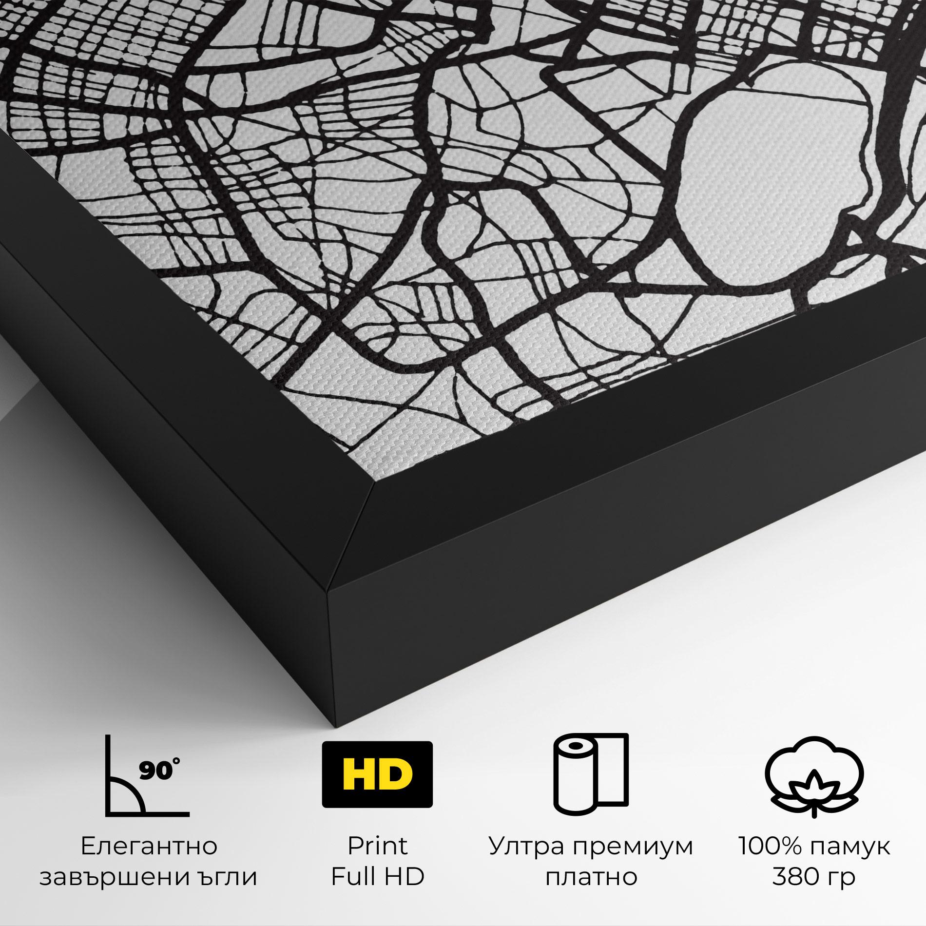 Картина на платно Caen Map mockup 4