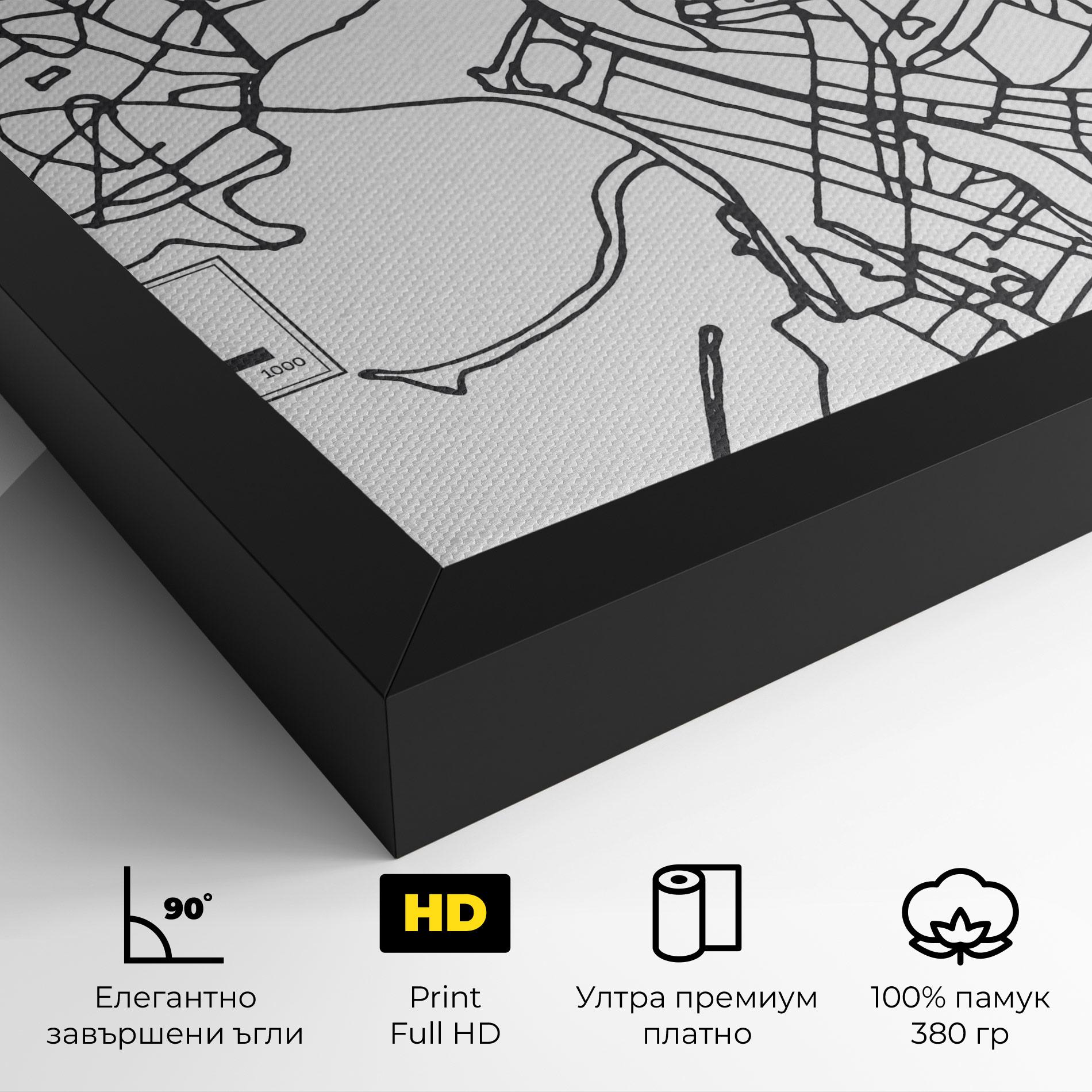 Картина на платно Kazan Map mockup 4