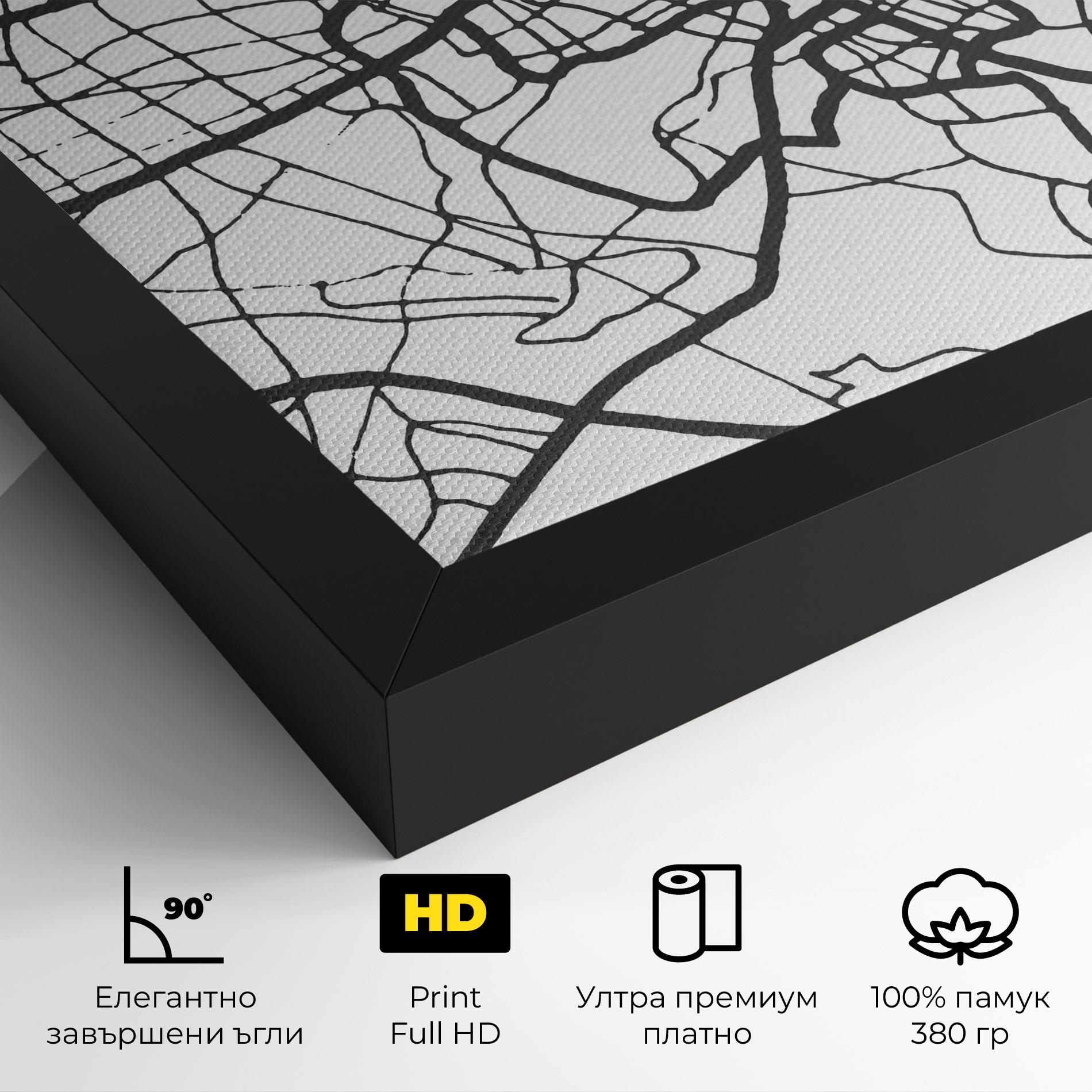 Картина на платно Nairobi Map mockup 4