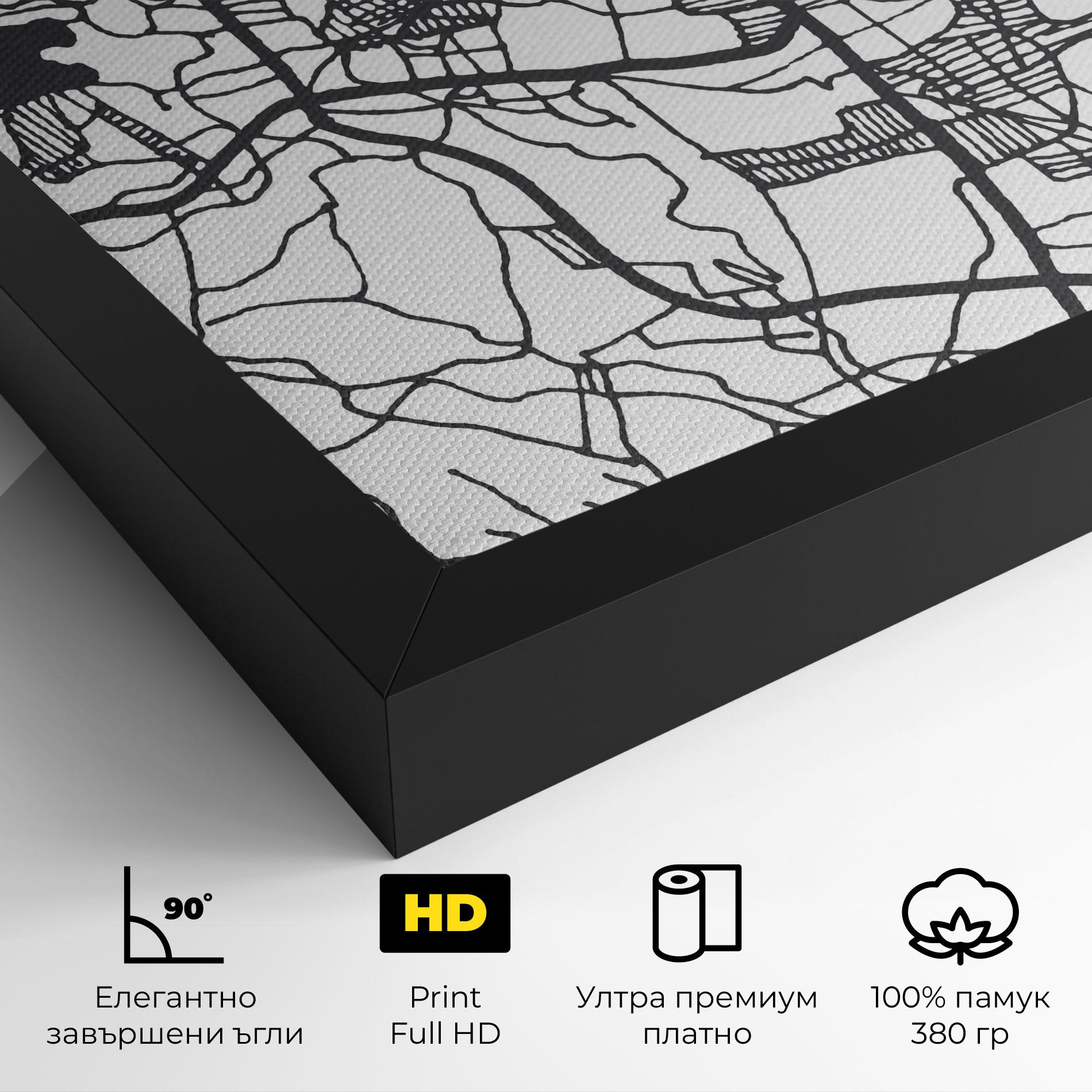 Картина на платно Tasikmalaya Map mockup 4
